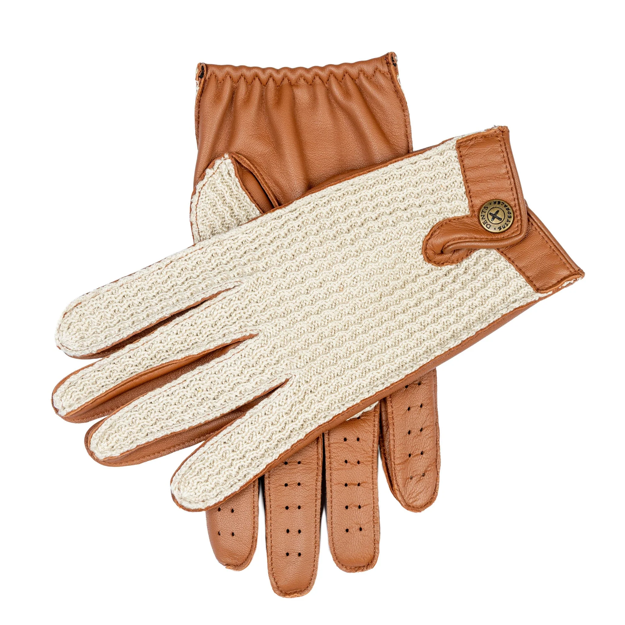 Men’s The Suited Racer Touchscreen Crochet-Back Leather Driving Gloves - Image 16