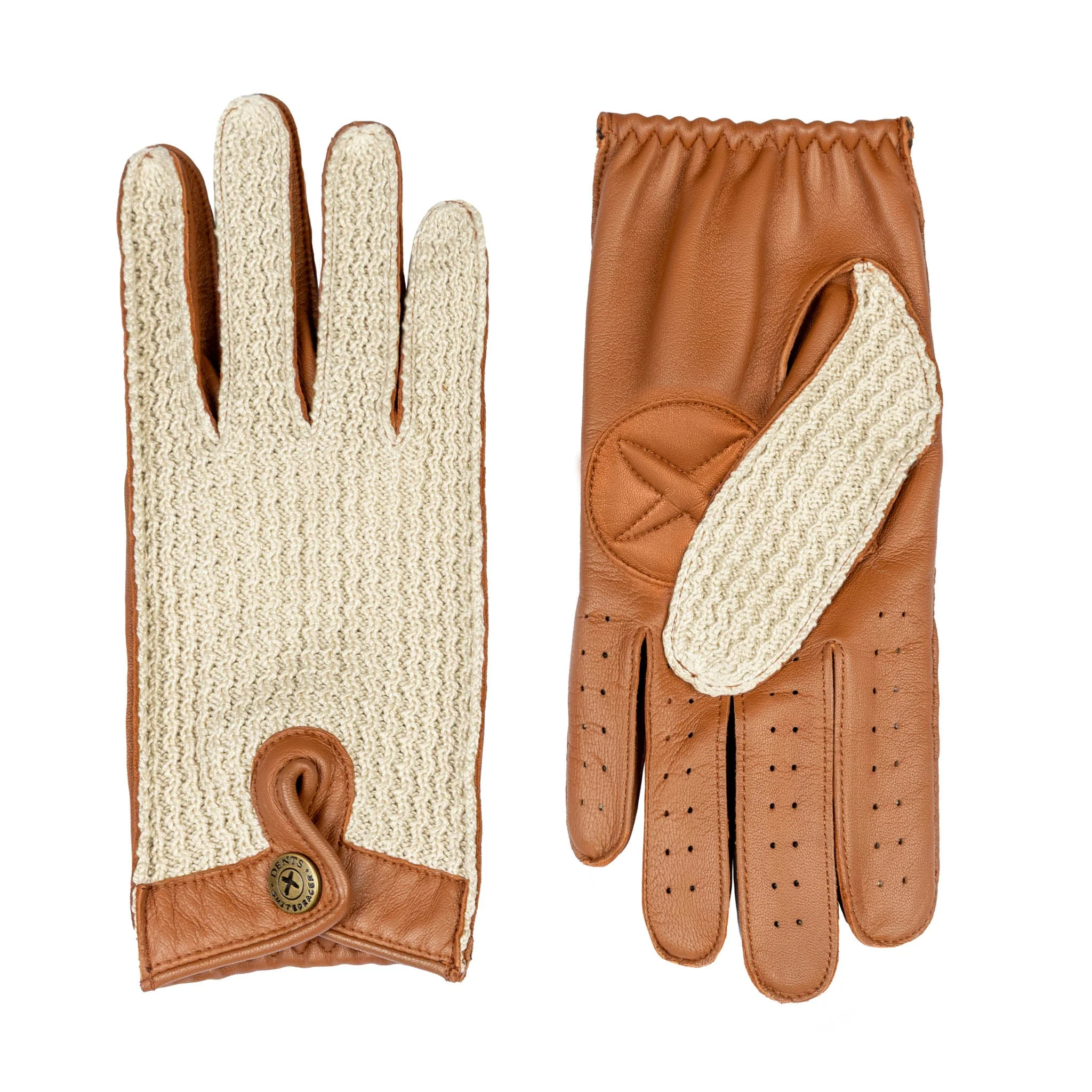 Men’s The Suited Racer Touchscreen Crochet-Back Leather Driving Gloves - Image 17