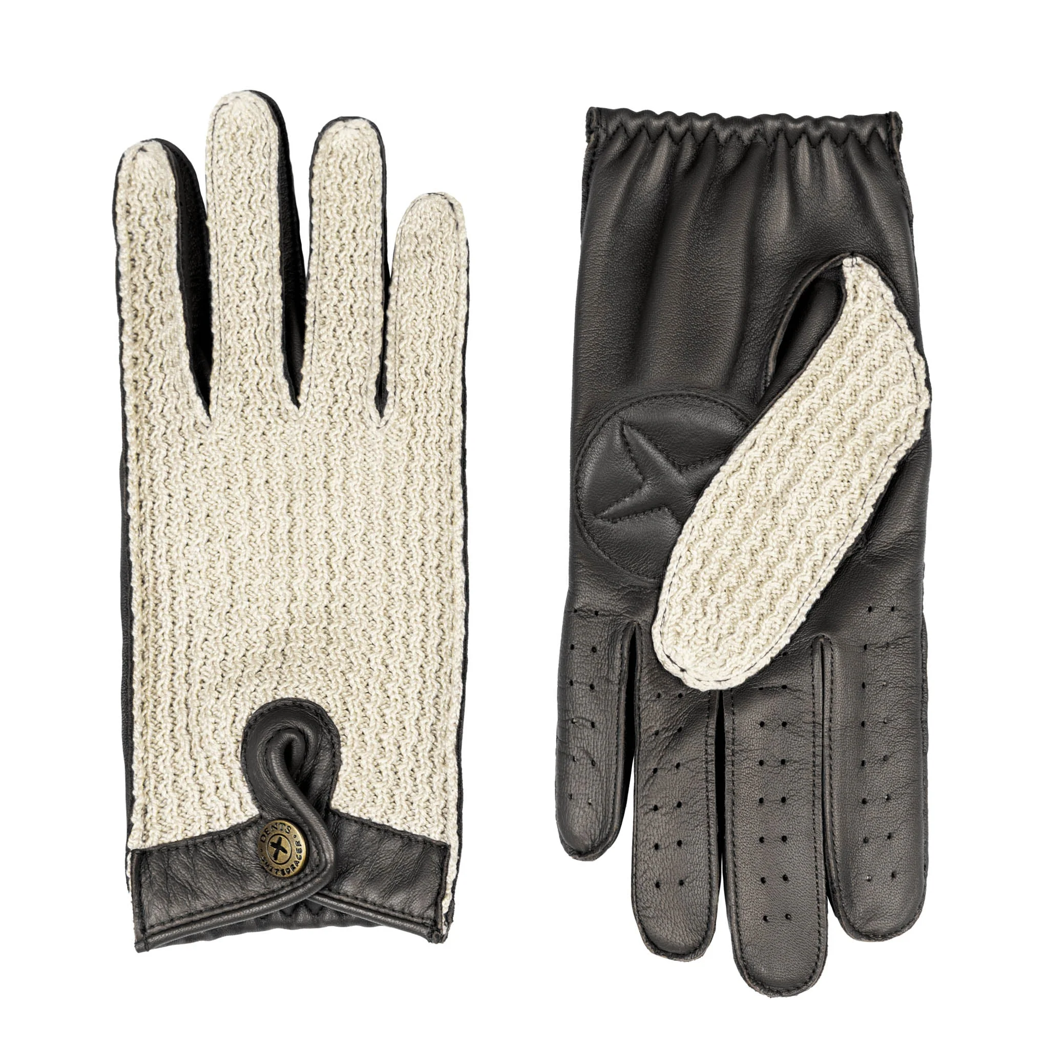 Men’s The Suited Racer Touchscreen Crochet-Back Leather Driving Gloves - Image 5
