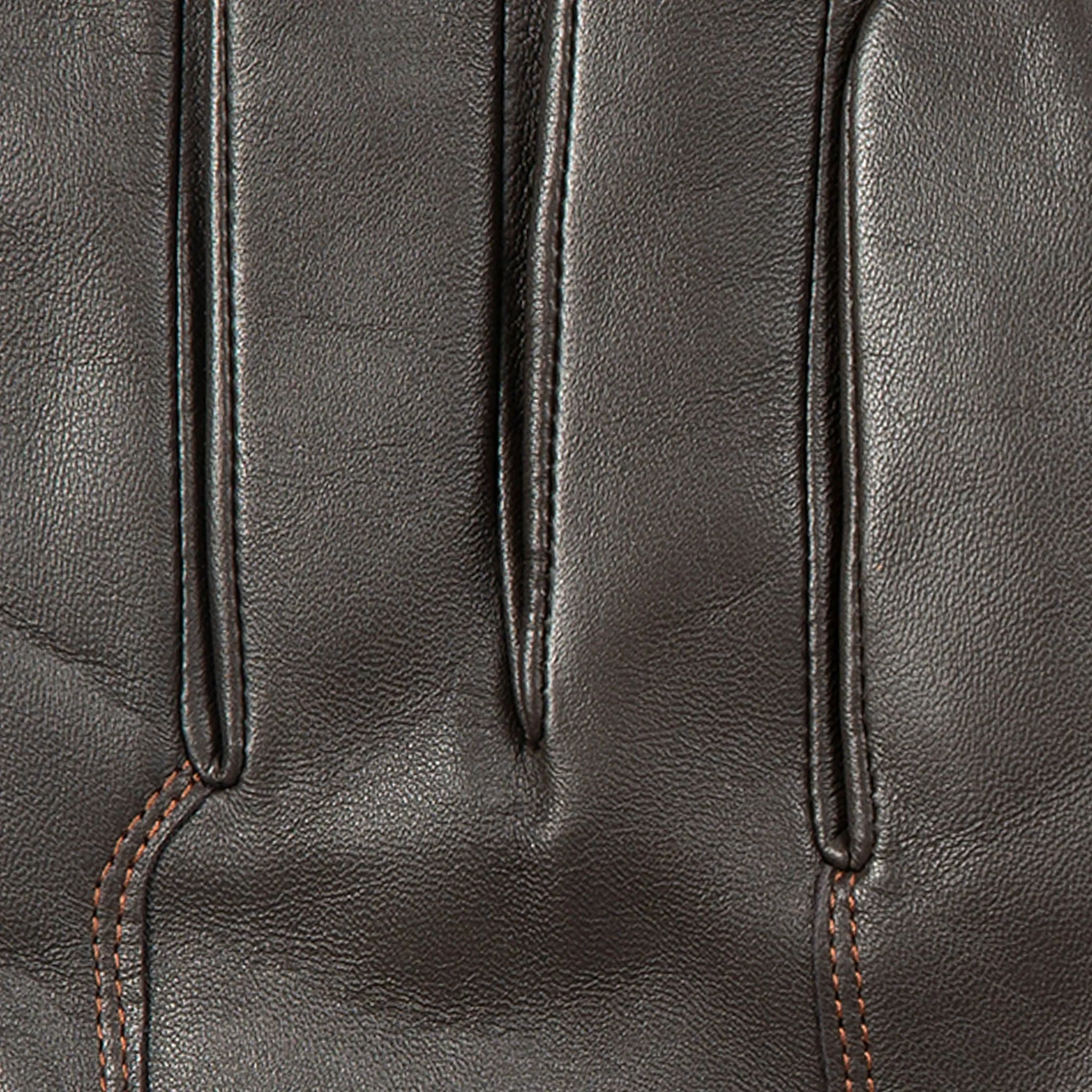 Men’s Touchscreen Lined Leather Gloves with Contrast Stitching - Image 16