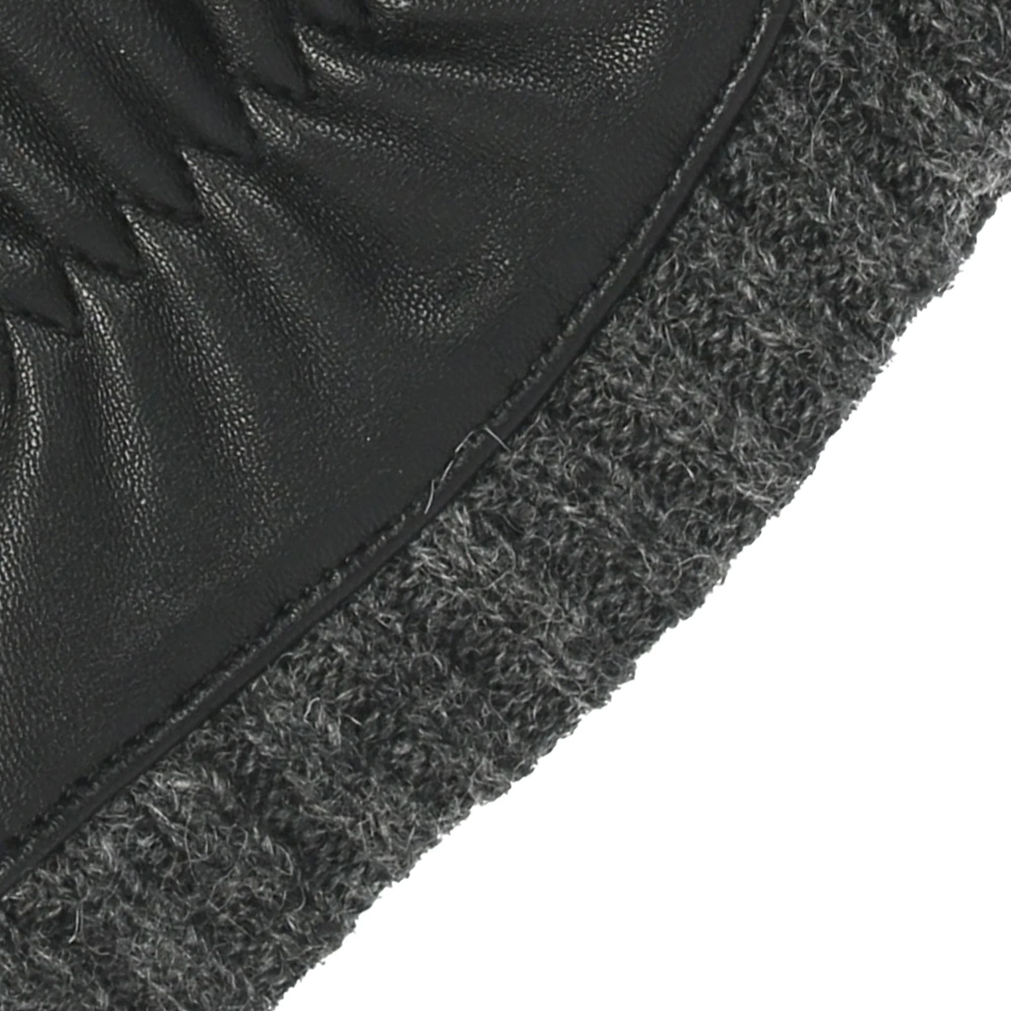 Men’s Touchscreen Wool Blend-Lined Leather Gloves with Vertical Stitch Design and Knitted Cuffs - Image 12