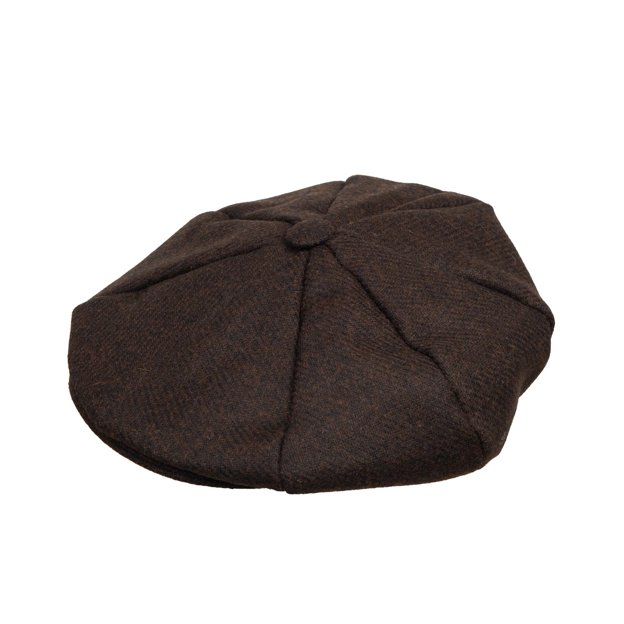 Men's Abraham Moon Plain Tweed Newsboy Cap - Image 4