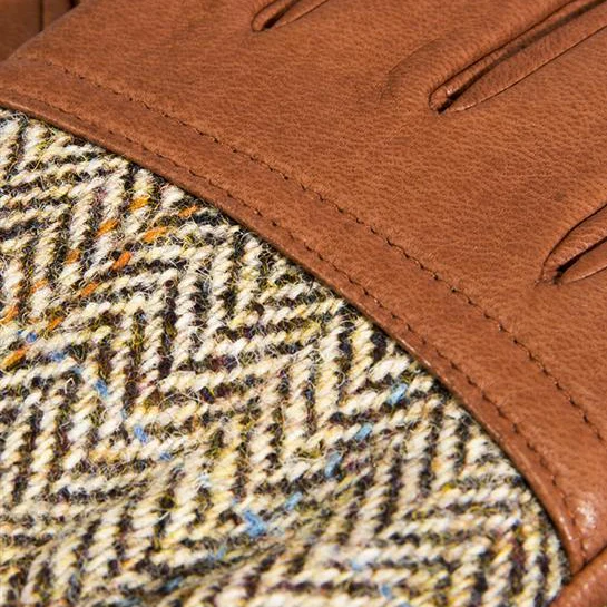 Men's Heritage Cashmere-Lined Harris Tweed and Deerskin Leather Gloves - Image 3