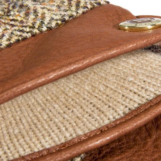 Men's Heritage Cashmere-Lined Harris Tweed and Deerskin Leather Gloves - Image 4