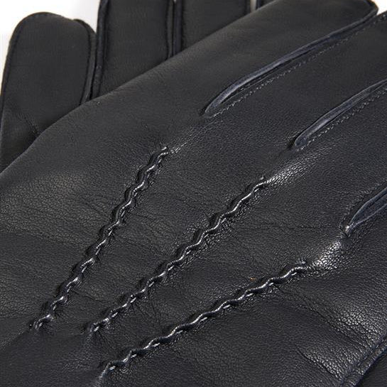 Men's Three-Point Red Cashmere-Lined Leather Gloves - Image 7