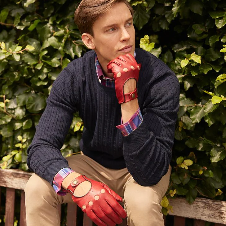 Men's Classic Leather Driving Gloves - Image 90