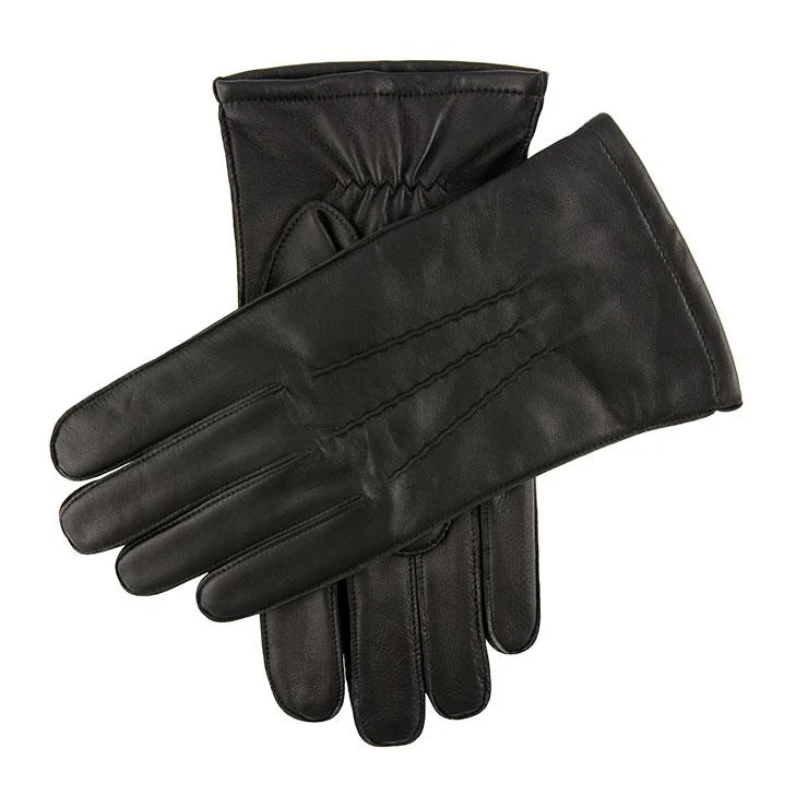 Men's Three-Point Lined Leather Gloves - Image 4