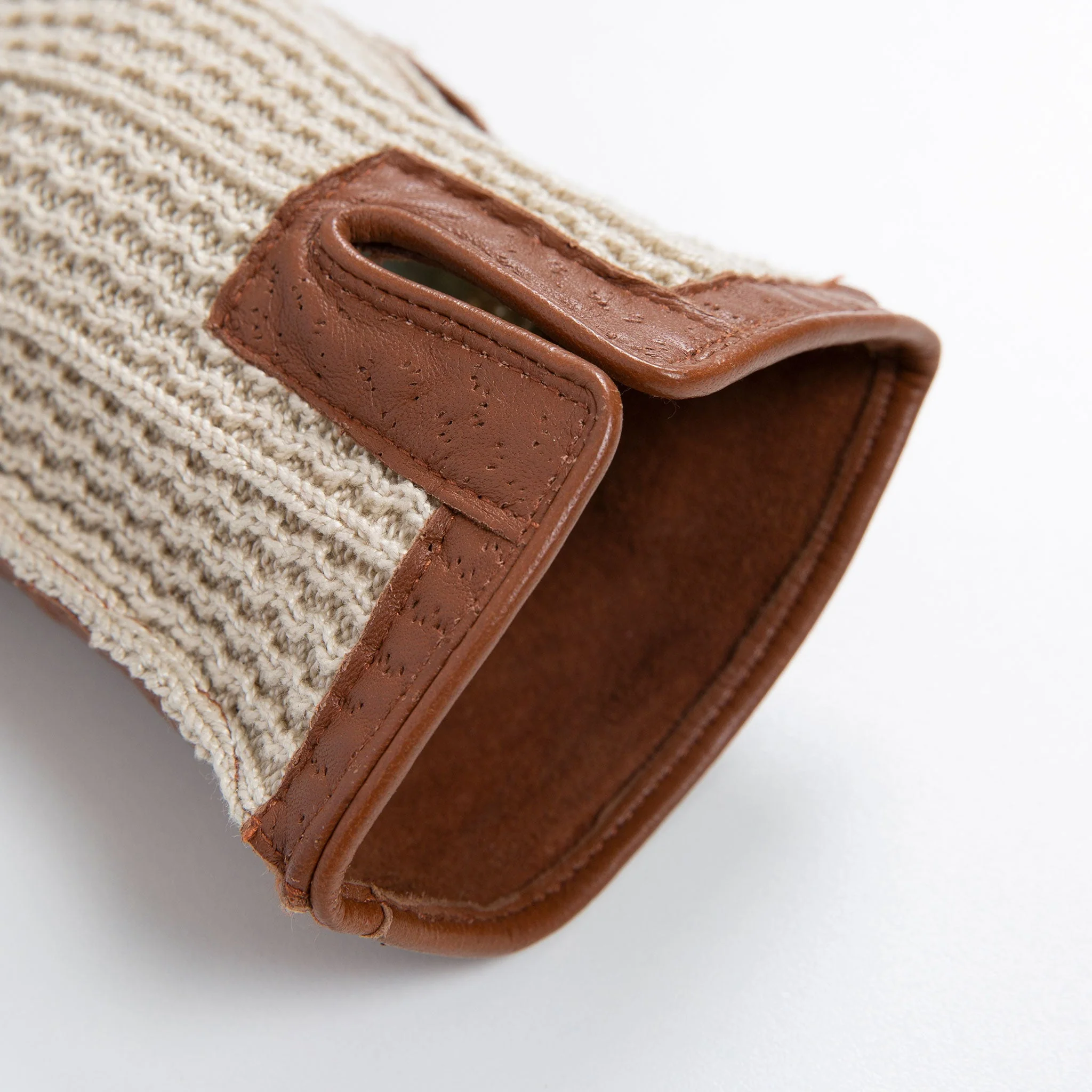 Men’s Crochet-Back Imitation Peccary Leather Driving Gloves - Image 10