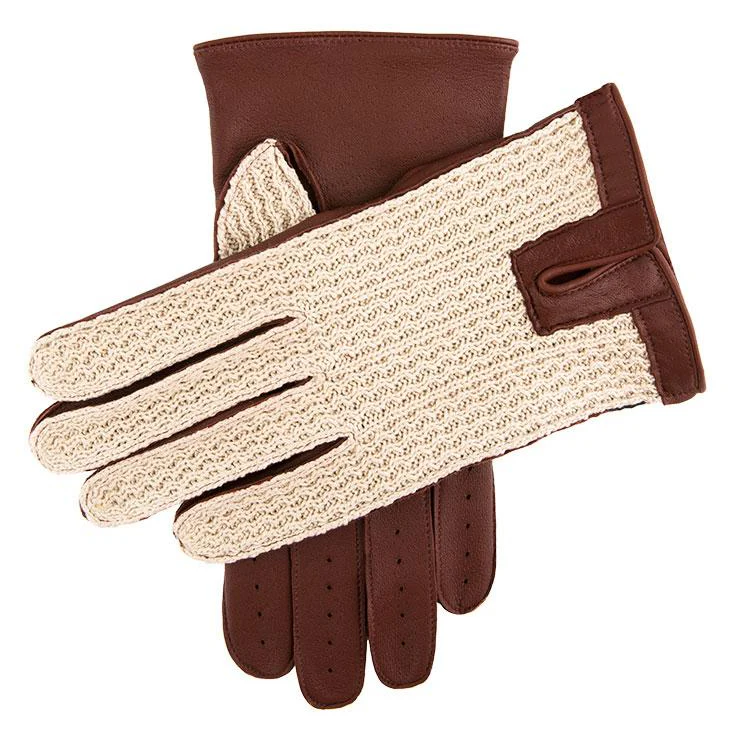 Men’s Crochet-Back Imitation Peccary Leather Driving Gloves - Image 12