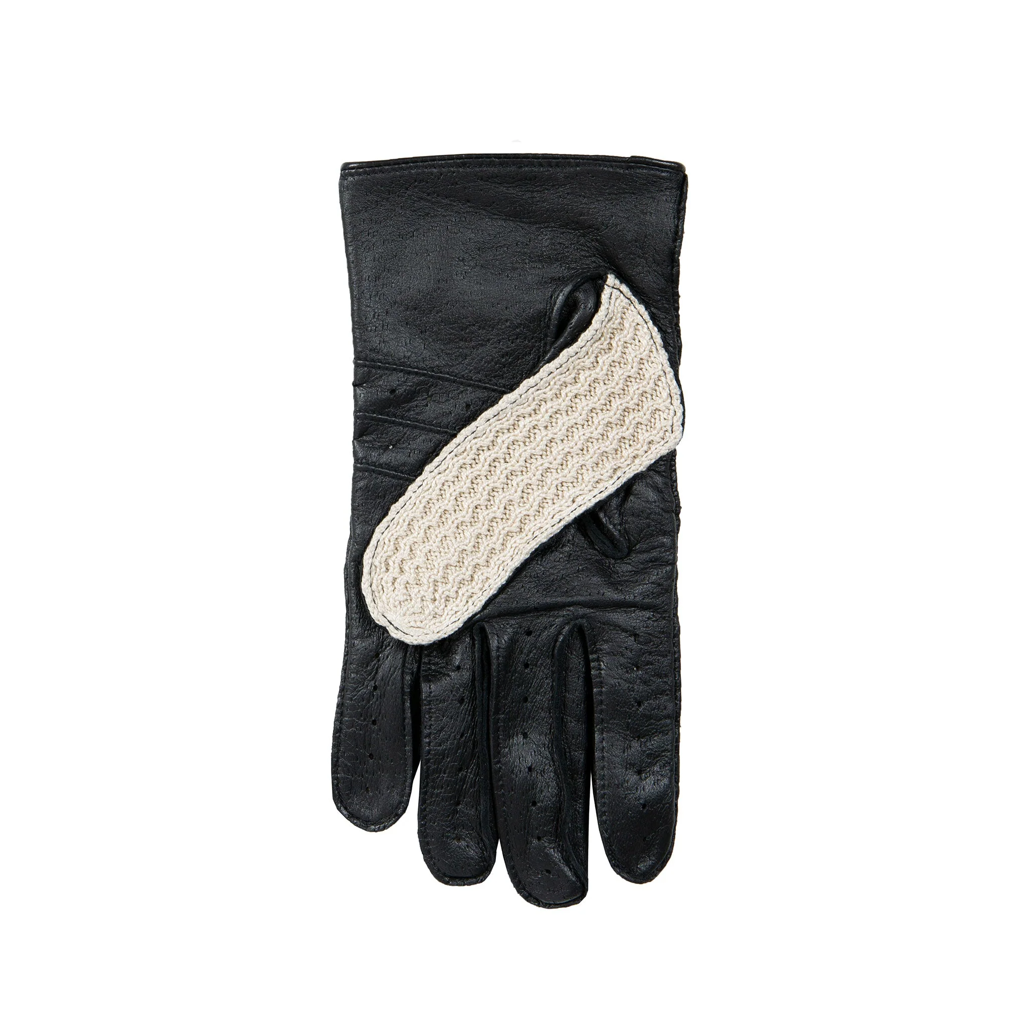 Men’s Crochet-Back Imitation Peccary Leather Driving Gloves - Image 30