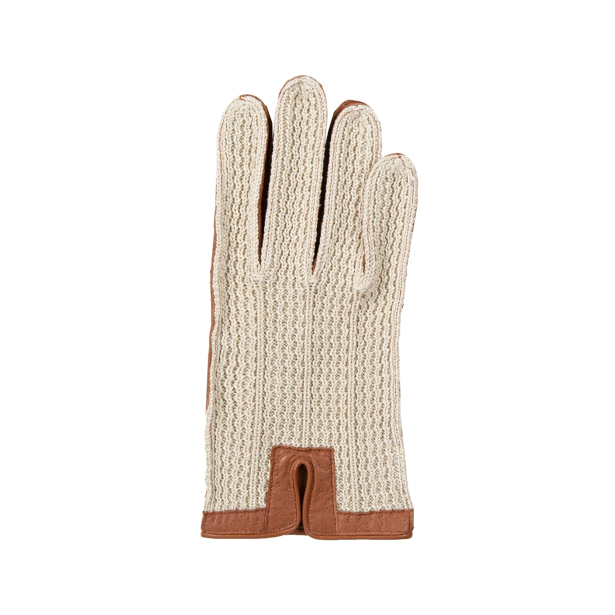 Men’s Crochet-Back Imitation Peccary Leather Driving Gloves - Image 4