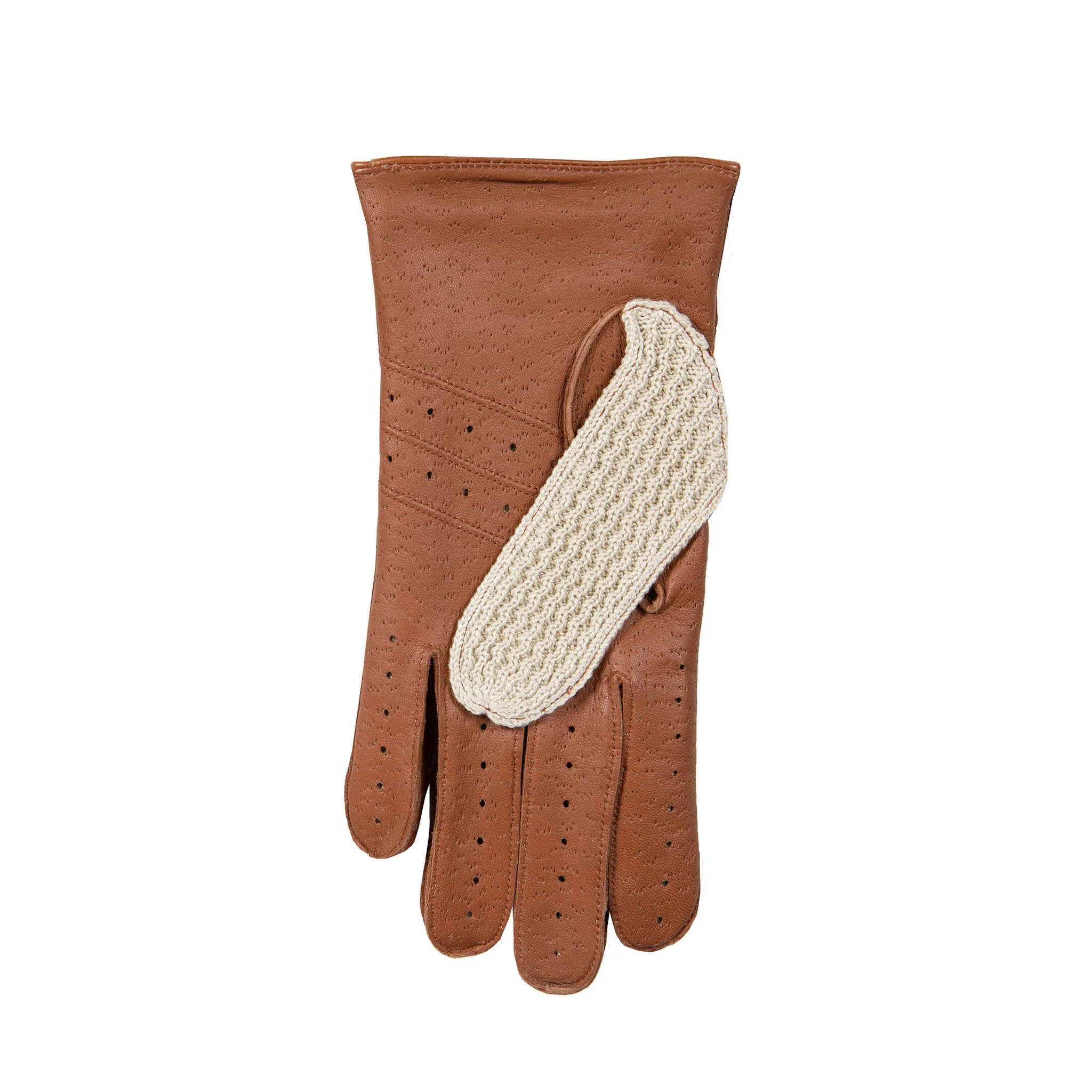 Men’s Crochet-Back Imitation Peccary Leather Driving Gloves - Image 6