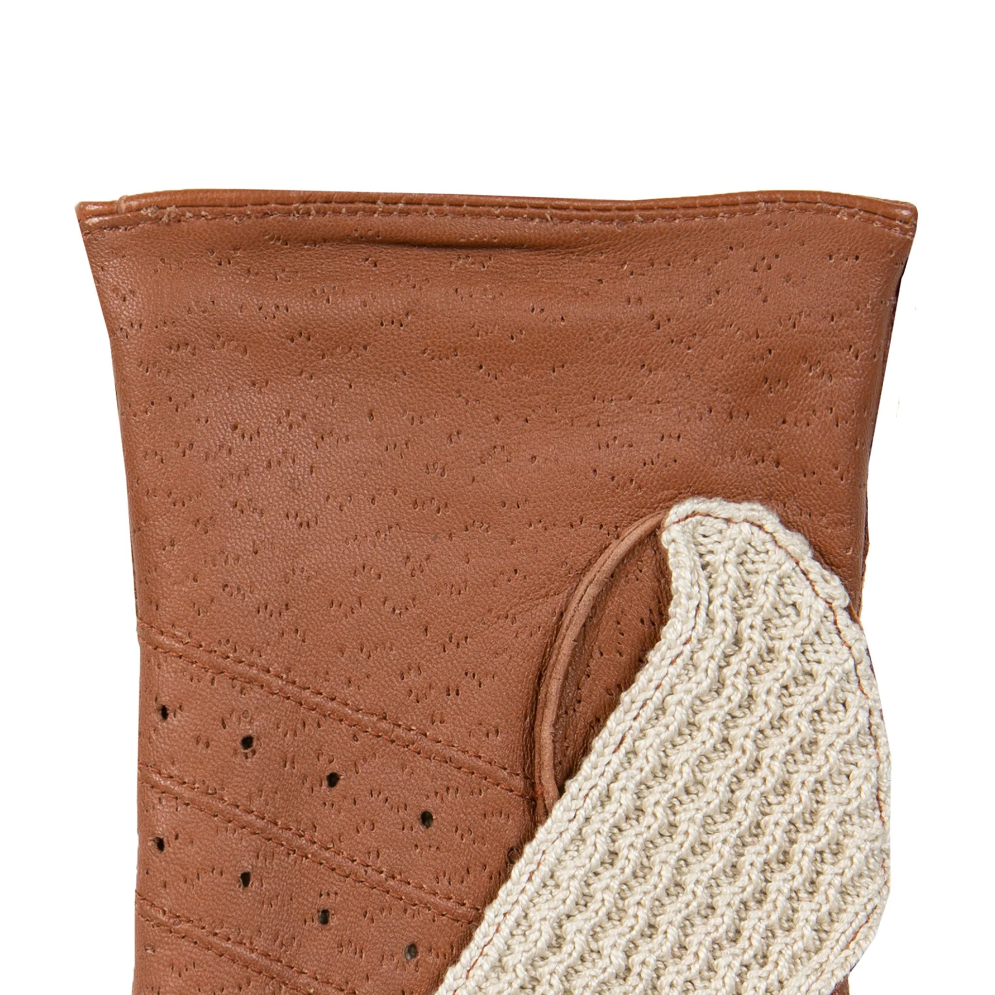 Men’s Crochet-Back Imitation Peccary Leather Driving Gloves - Image 7