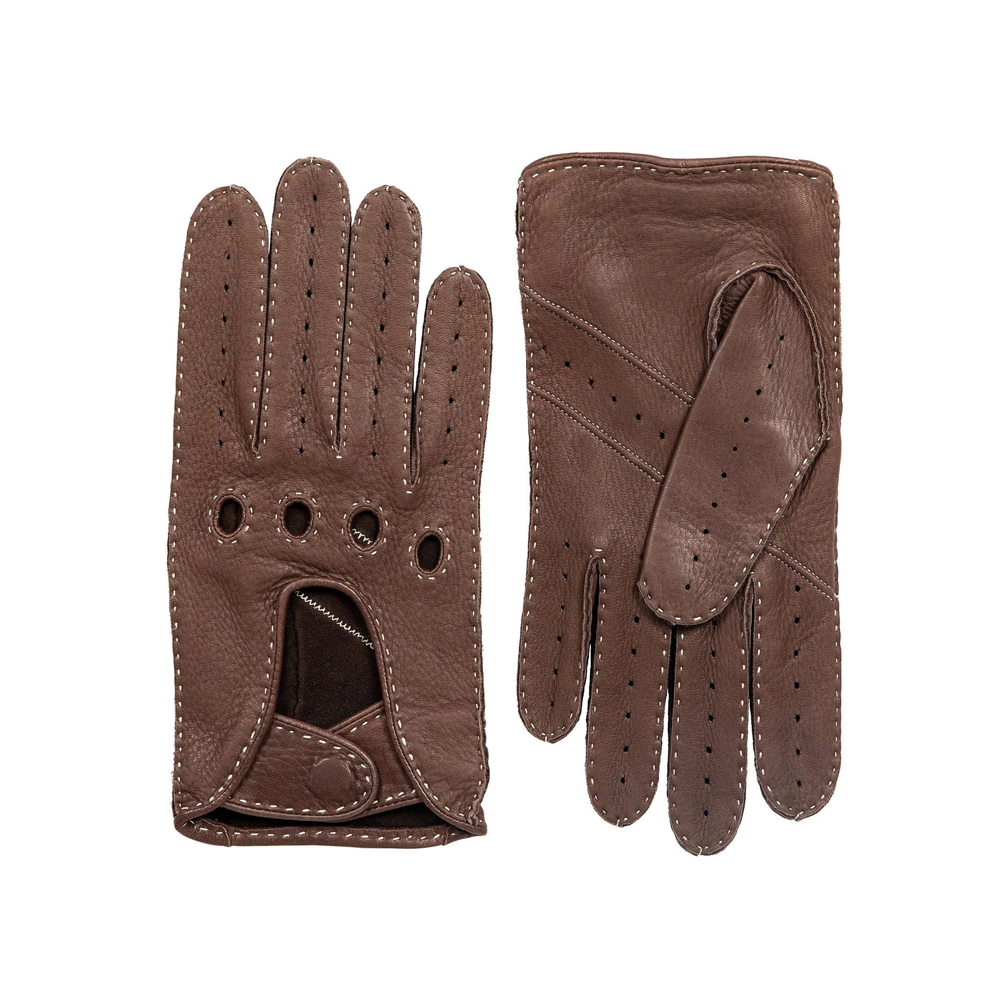 Men's Handsewn Deerskin Leather Driving Gloves - Image 13