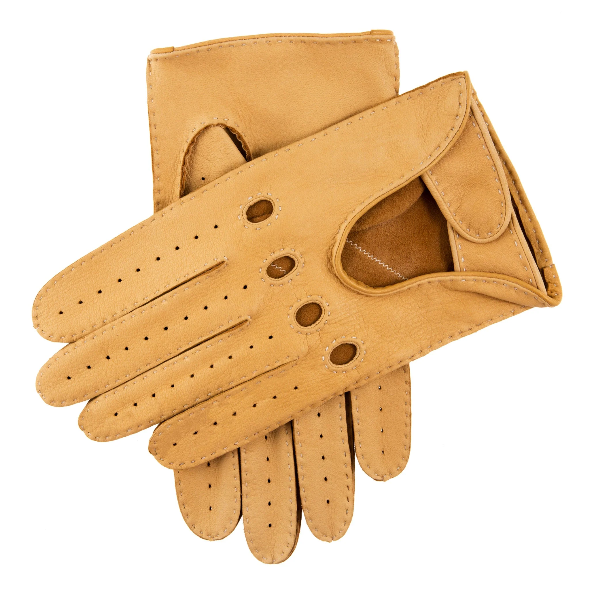 Men's Handsewn Deerskin Leather Driving Gloves - Image 32