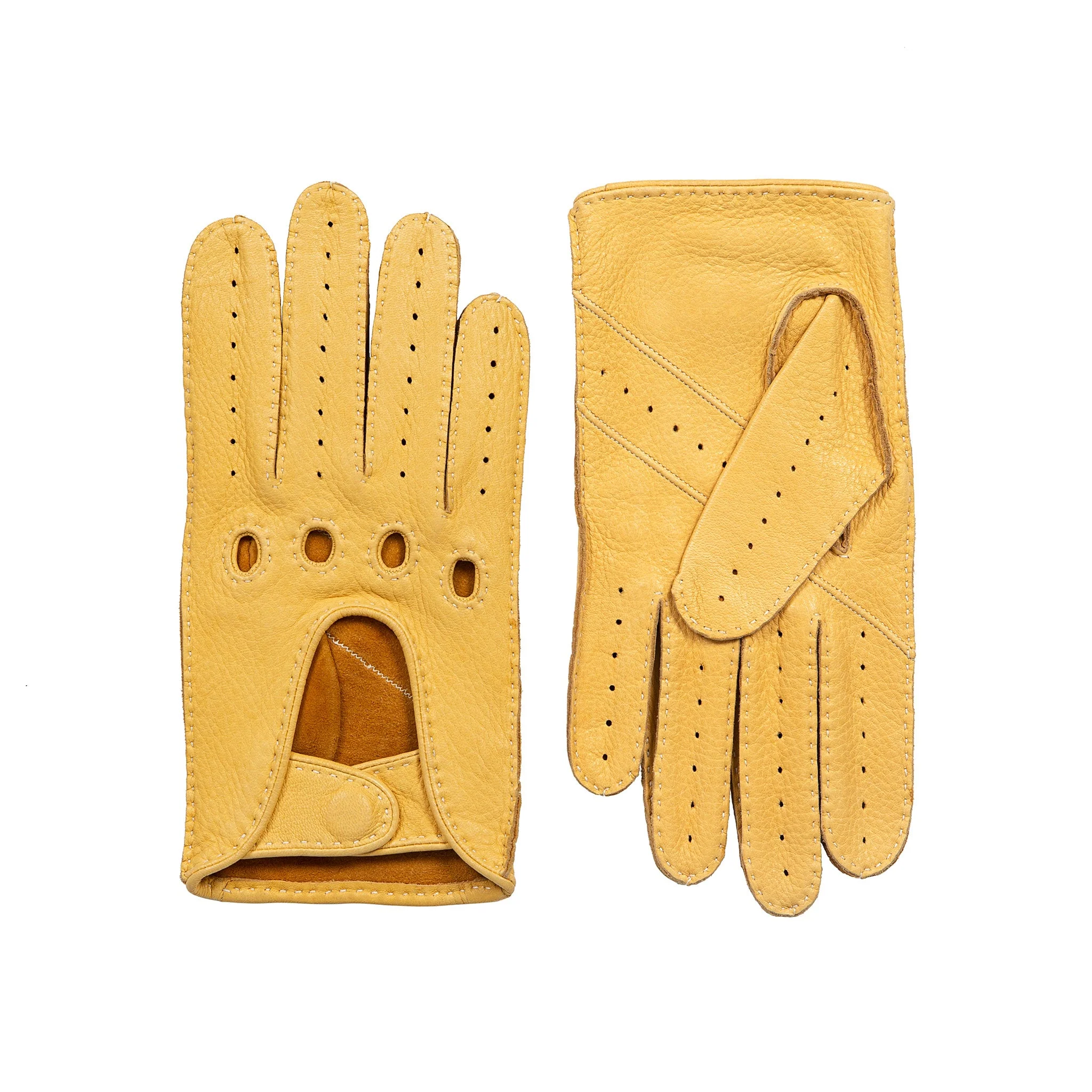 Men's Handsewn Deerskin Leather Driving Gloves - Image 34