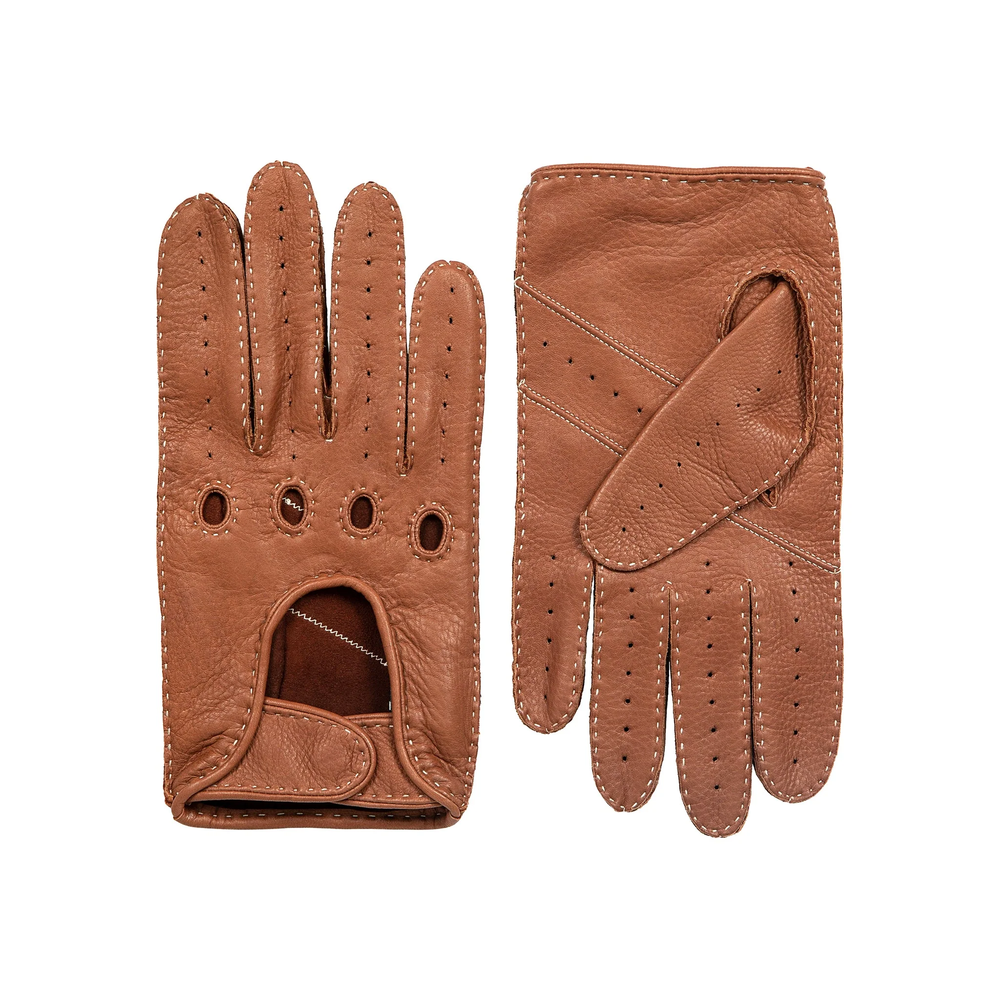 Men's Handsewn Deerskin Leather Driving Gloves - Image 44
