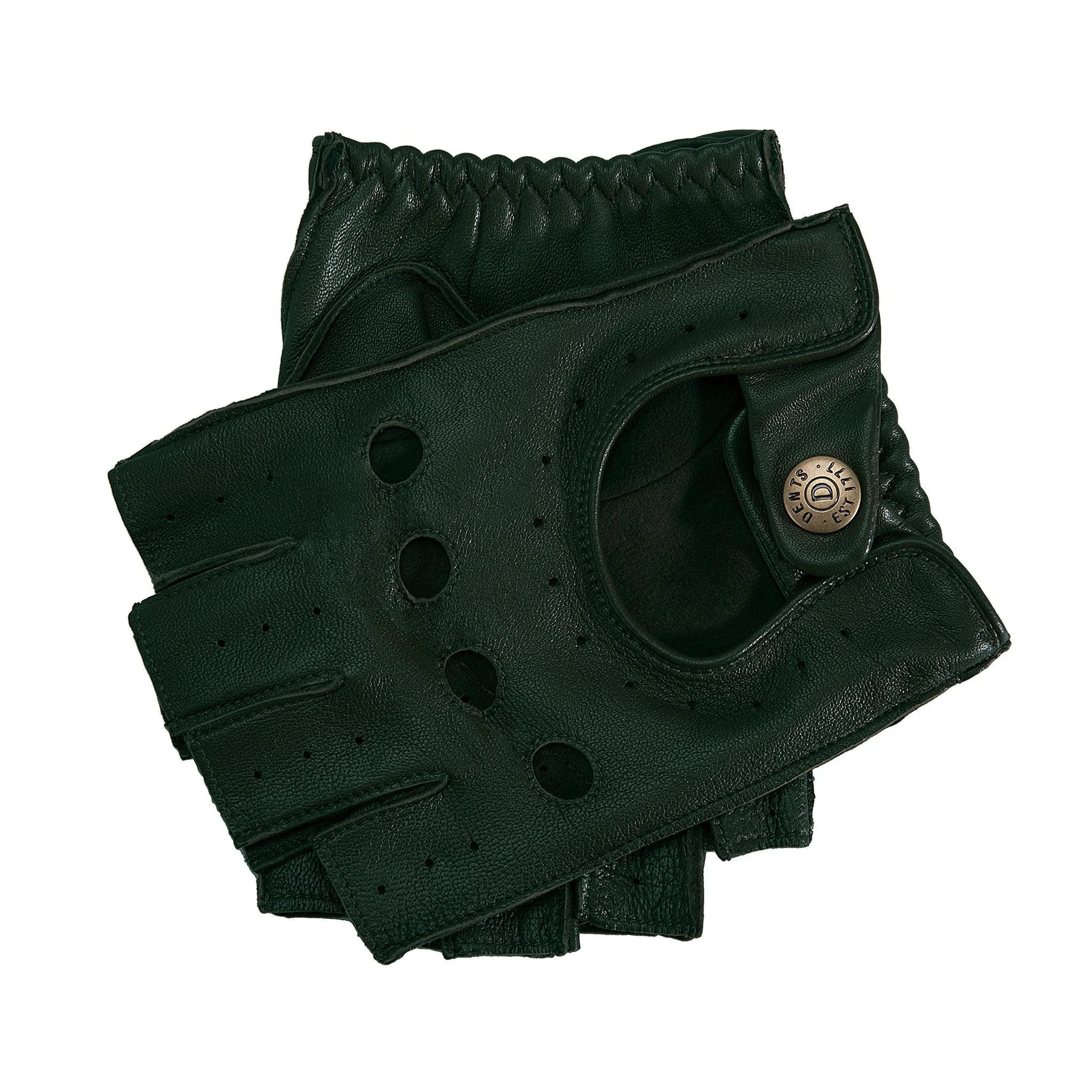 Men's Fingerless Leather Driving Gloves - Image 14