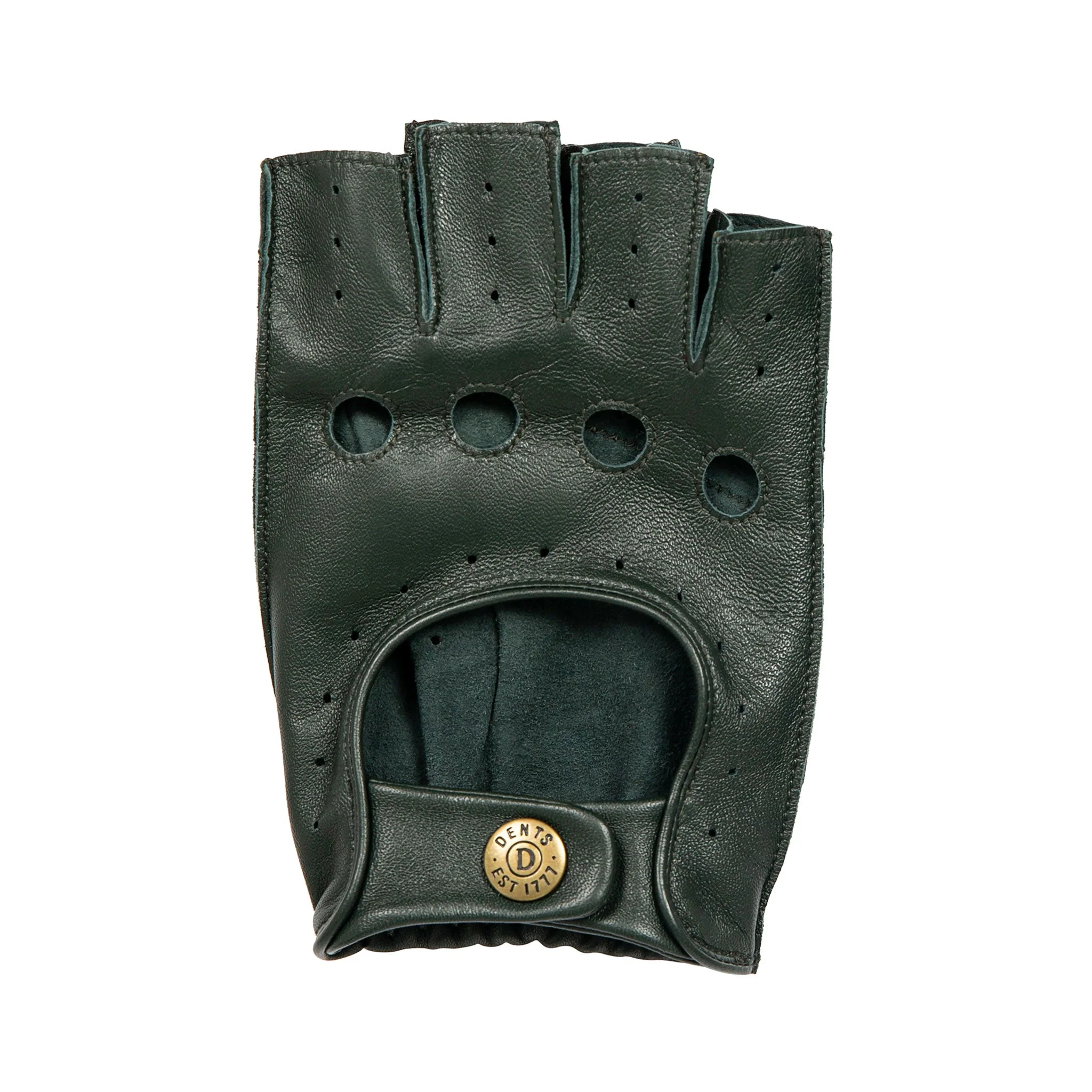 Men's Fingerless Leather Driving Gloves - Image 19