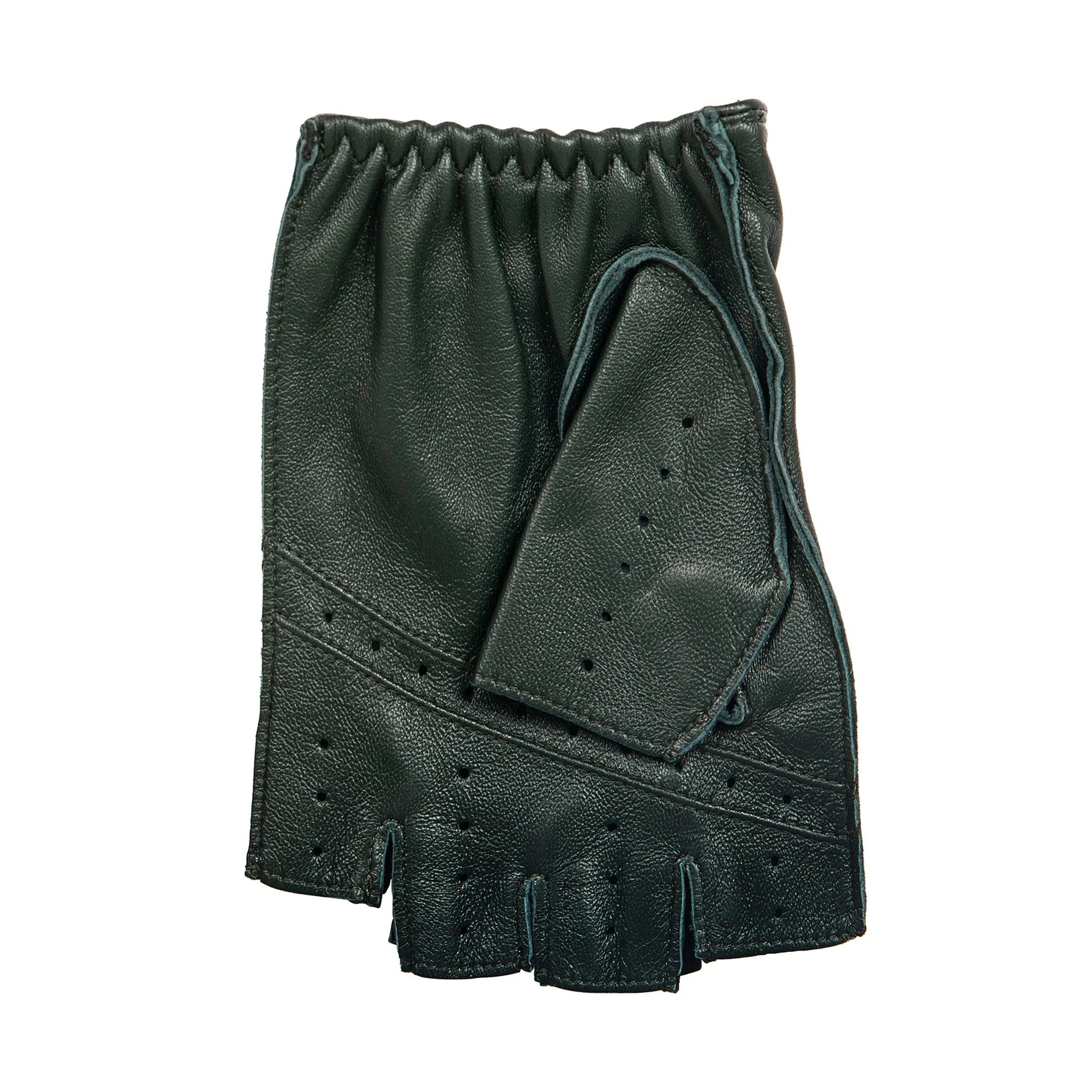 Men's Fingerless Leather Driving Gloves - Image 20