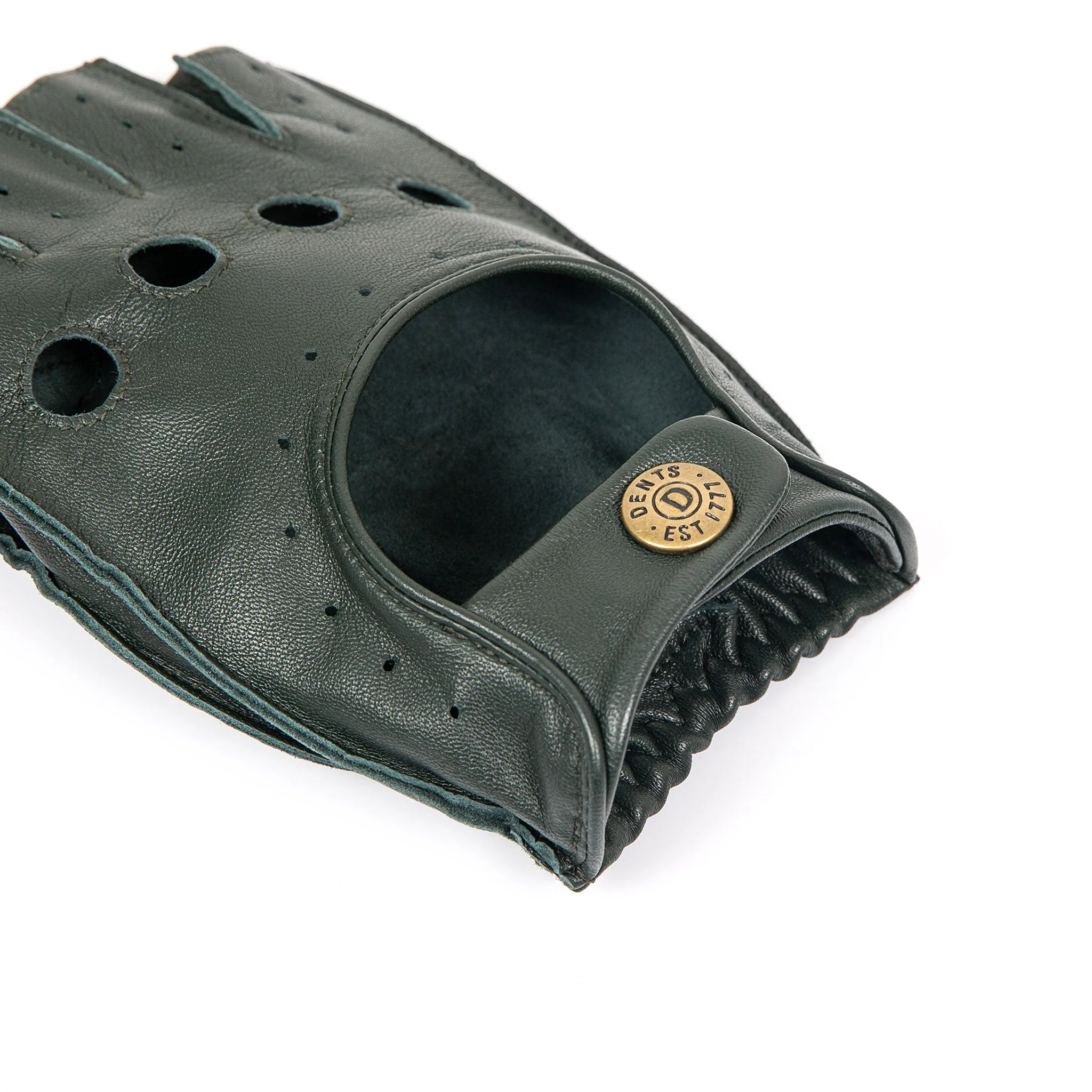 Men's Fingerless Leather Driving Gloves - Image 25