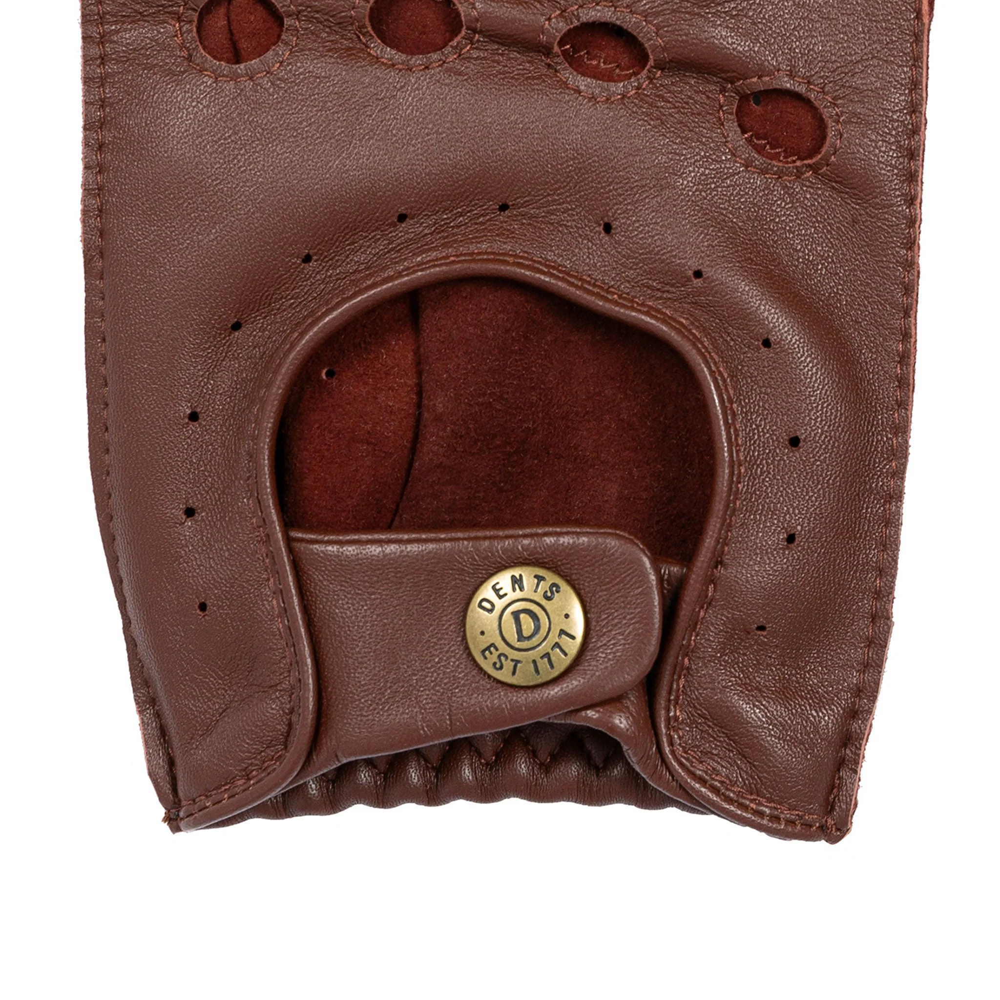 Men's Fingerless Leather Driving Gloves - Image 30