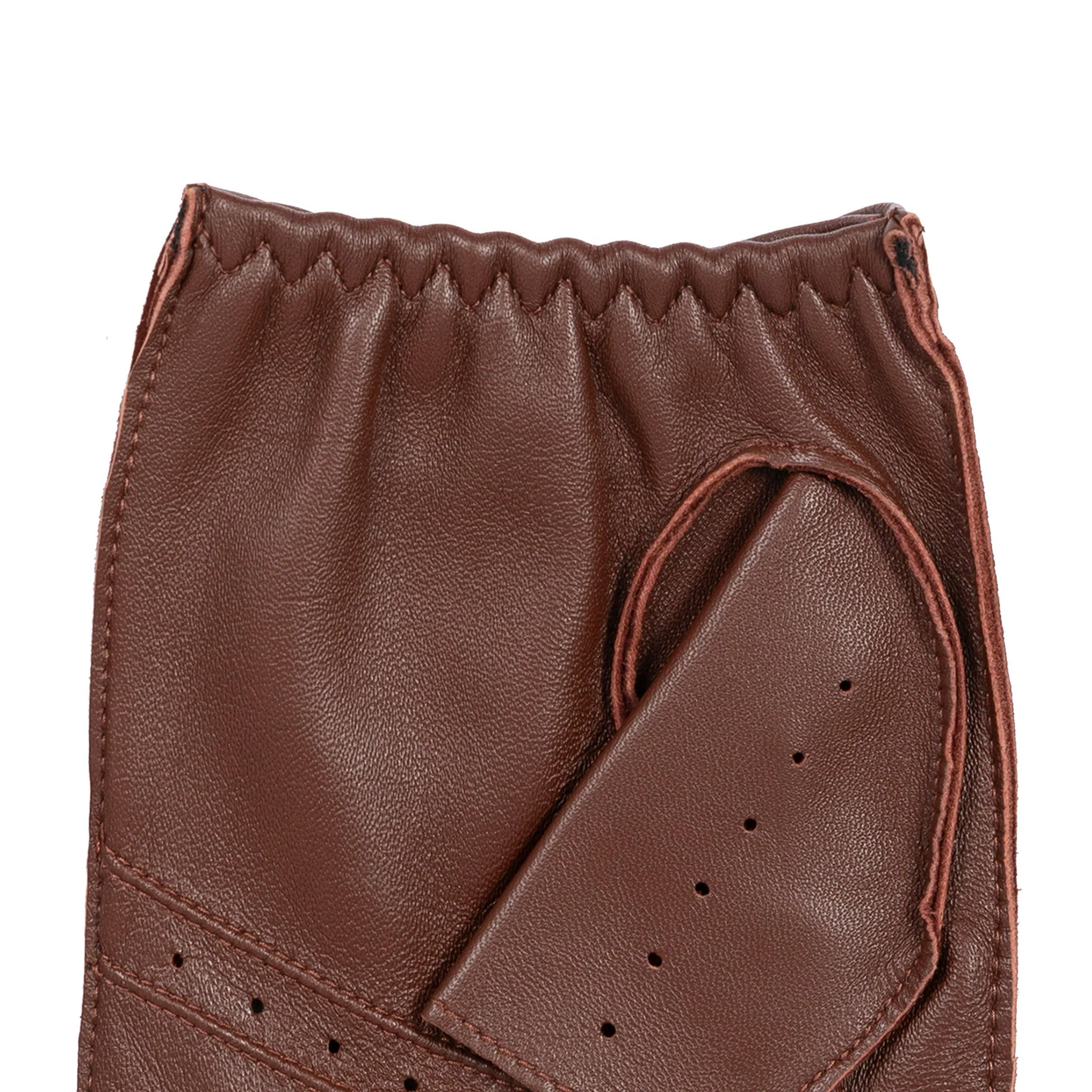 Men's Fingerless Leather Driving Gloves - Image 33