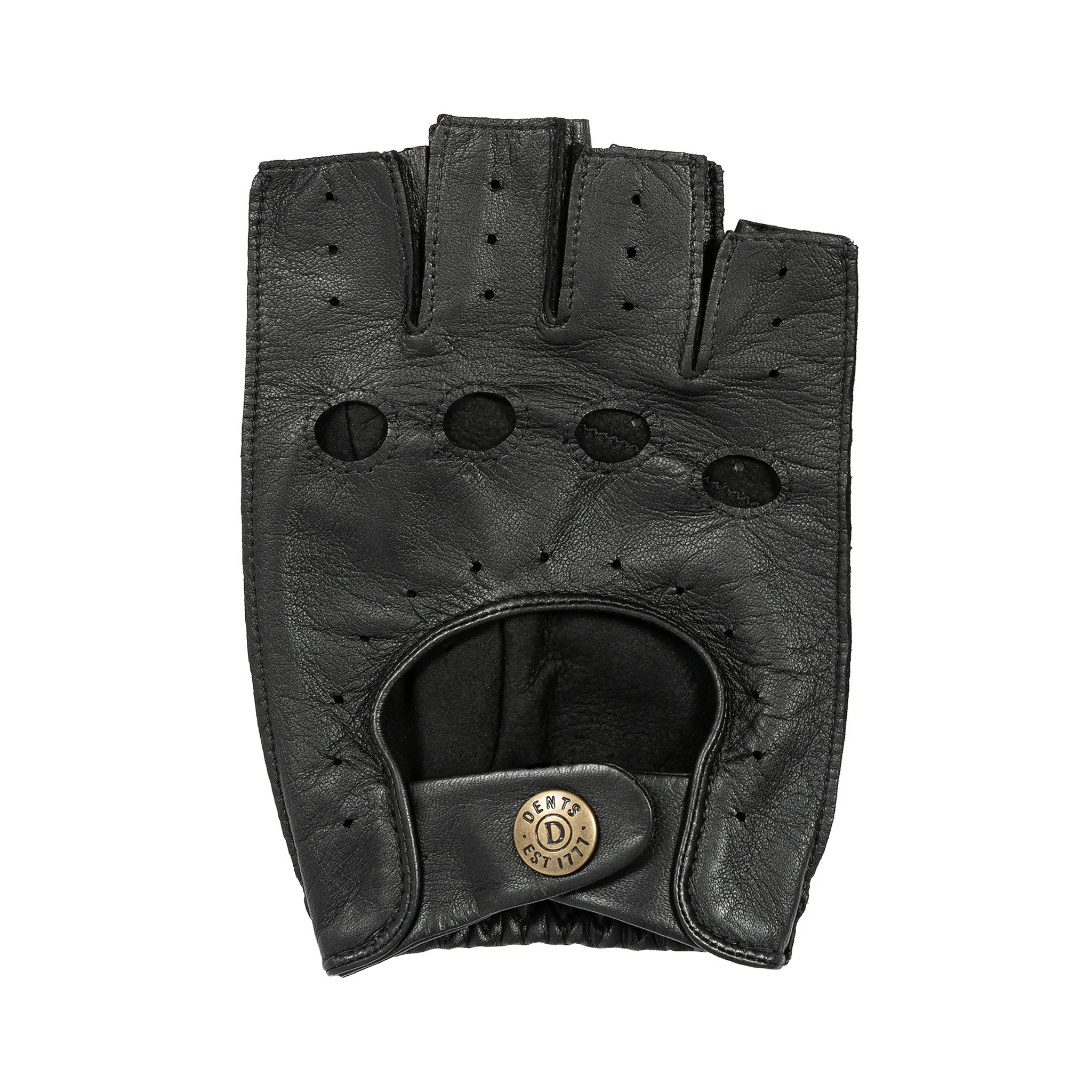 Men's Fingerless Leather Driving Gloves - Image 42
