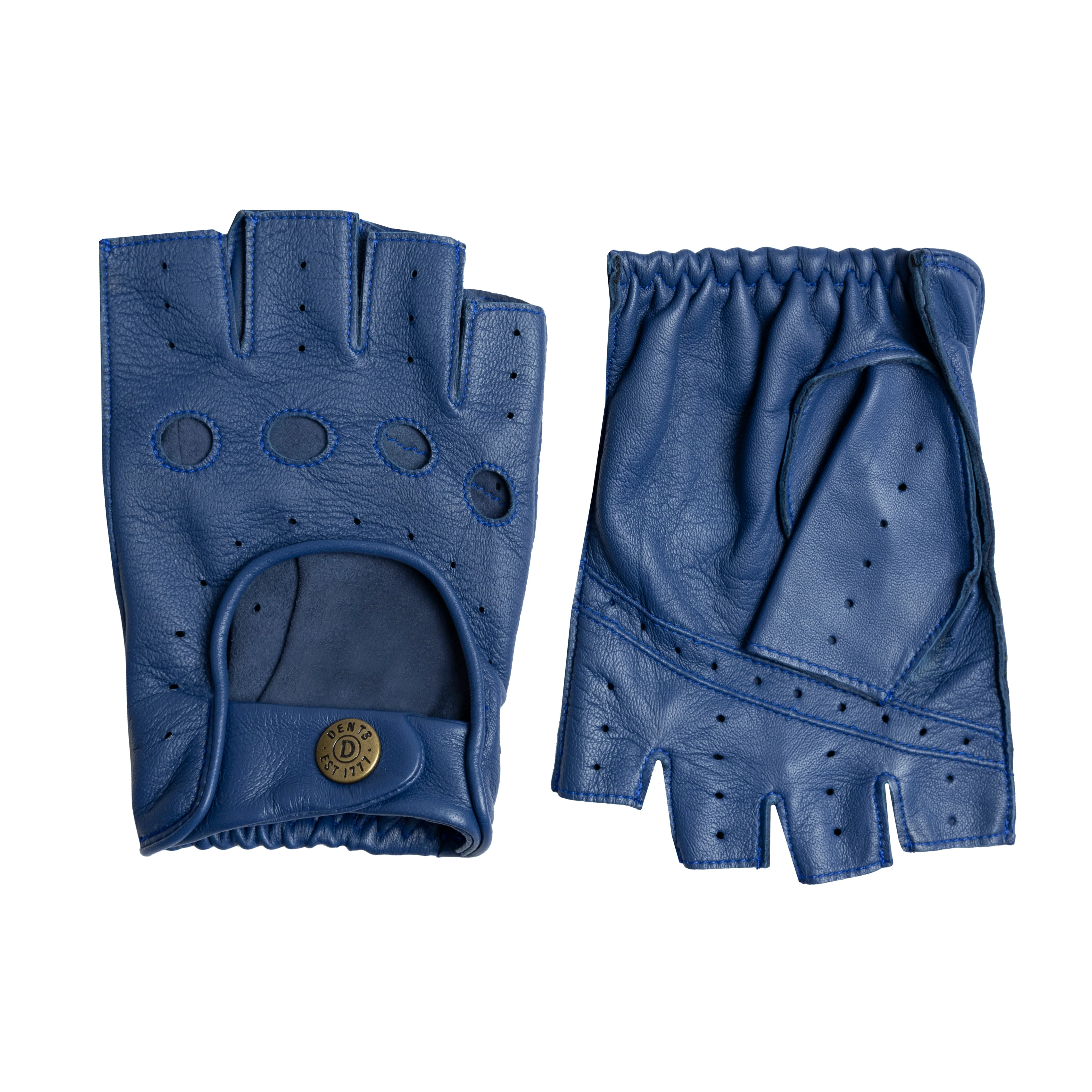 Men's Fingerless Leather Driving Gloves - Image 5