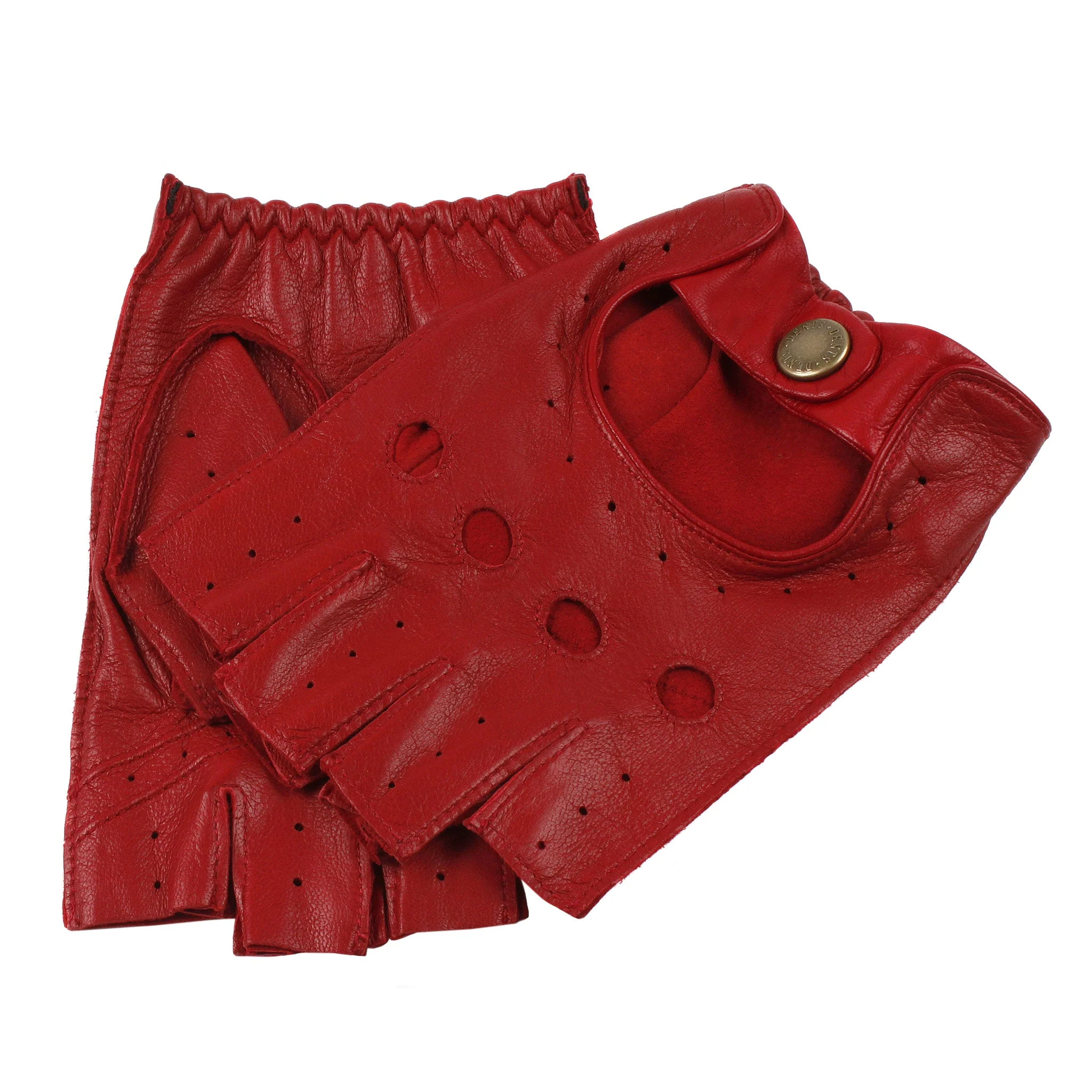 Men's Fingerless Leather Driving Gloves - Image 50