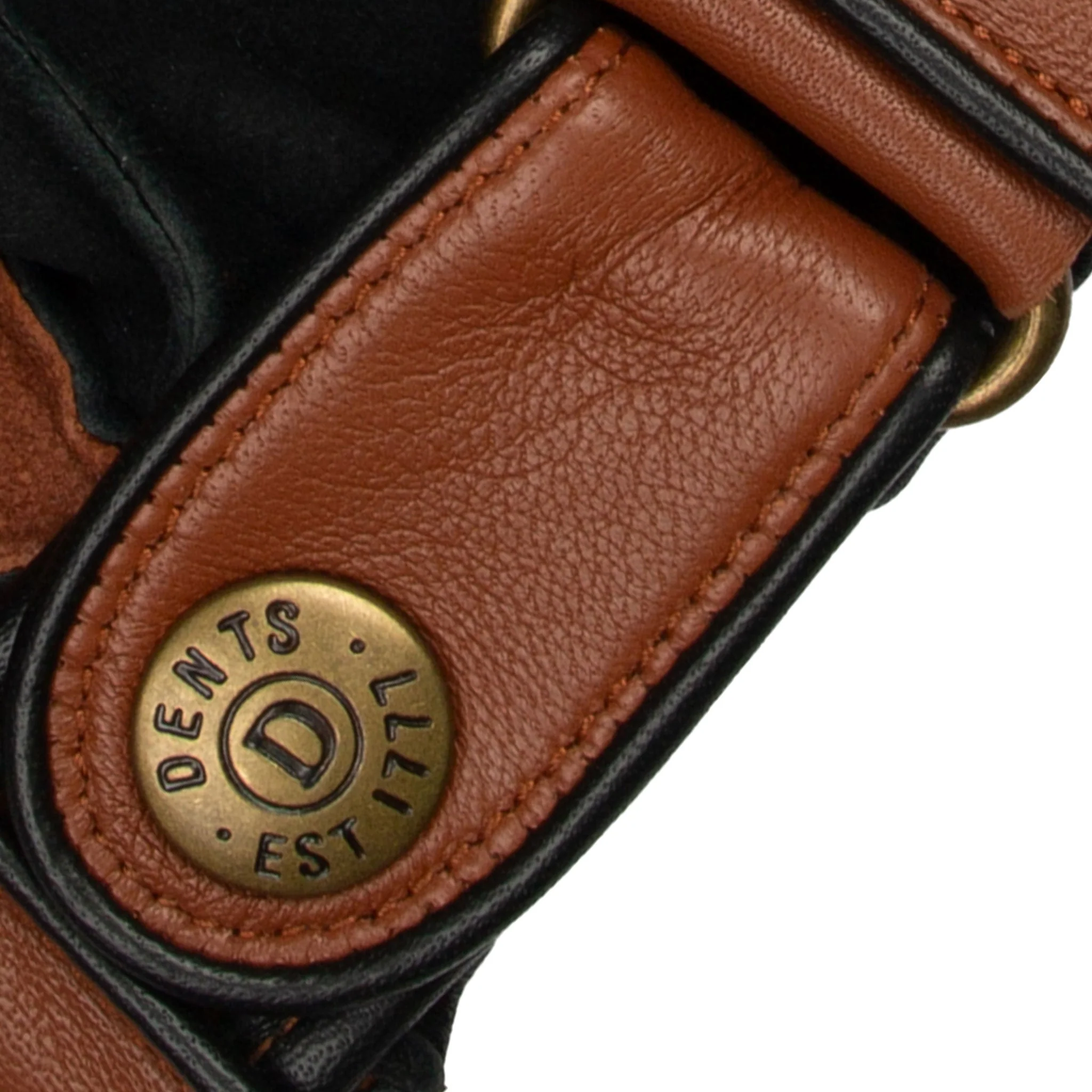 Men's Fingerless Water-Resistant Two-Colour Leather Driving Gloves - Image 12