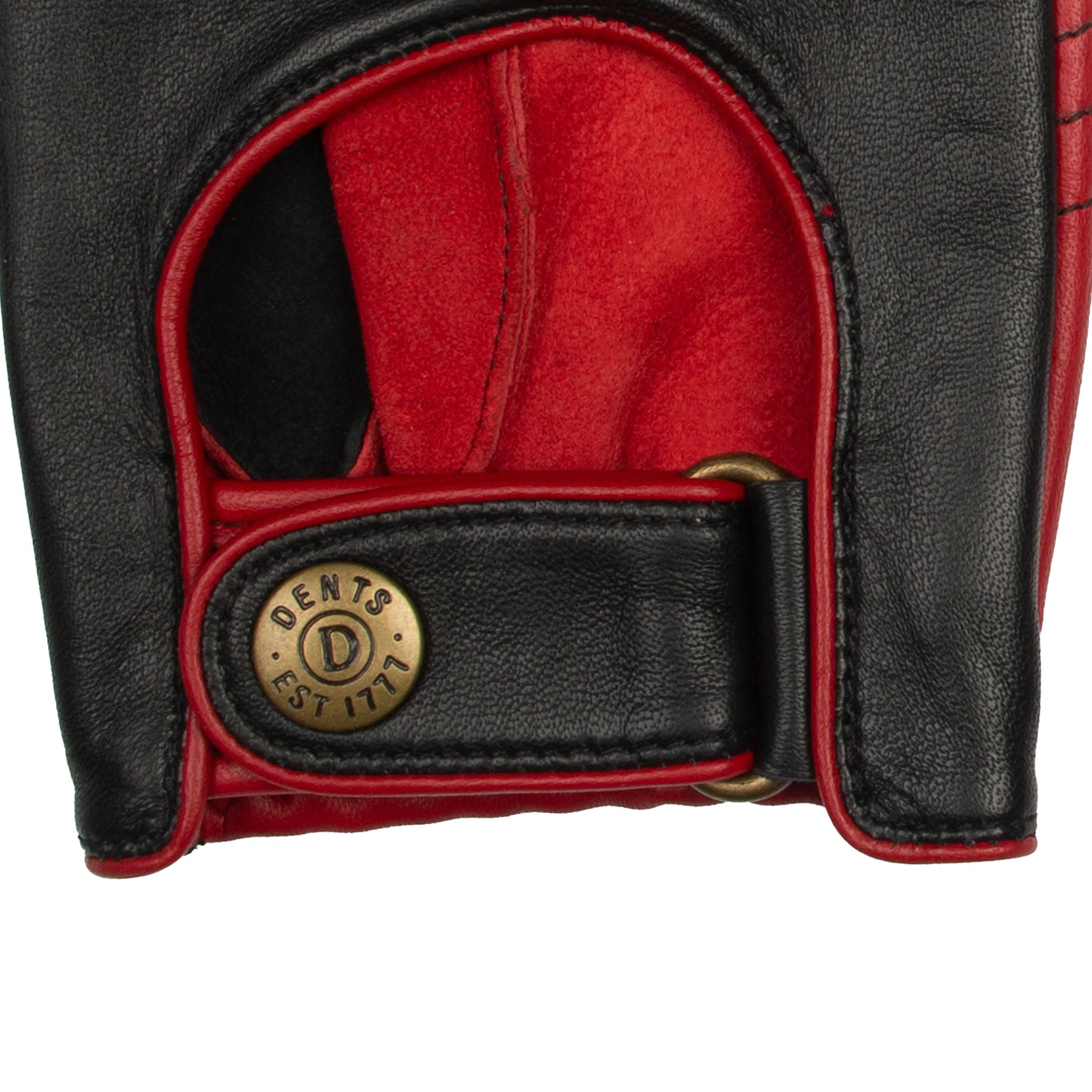 Men's Fingerless Water-Resistant Two-Colour Leather Driving Gloves - Image 16
