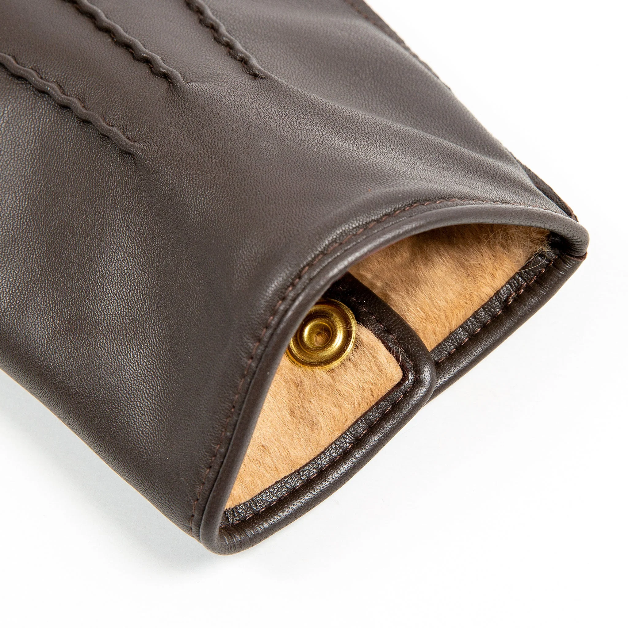 Men's Heritage Three-Point Fur-Lined Leather Gloves - Image 12