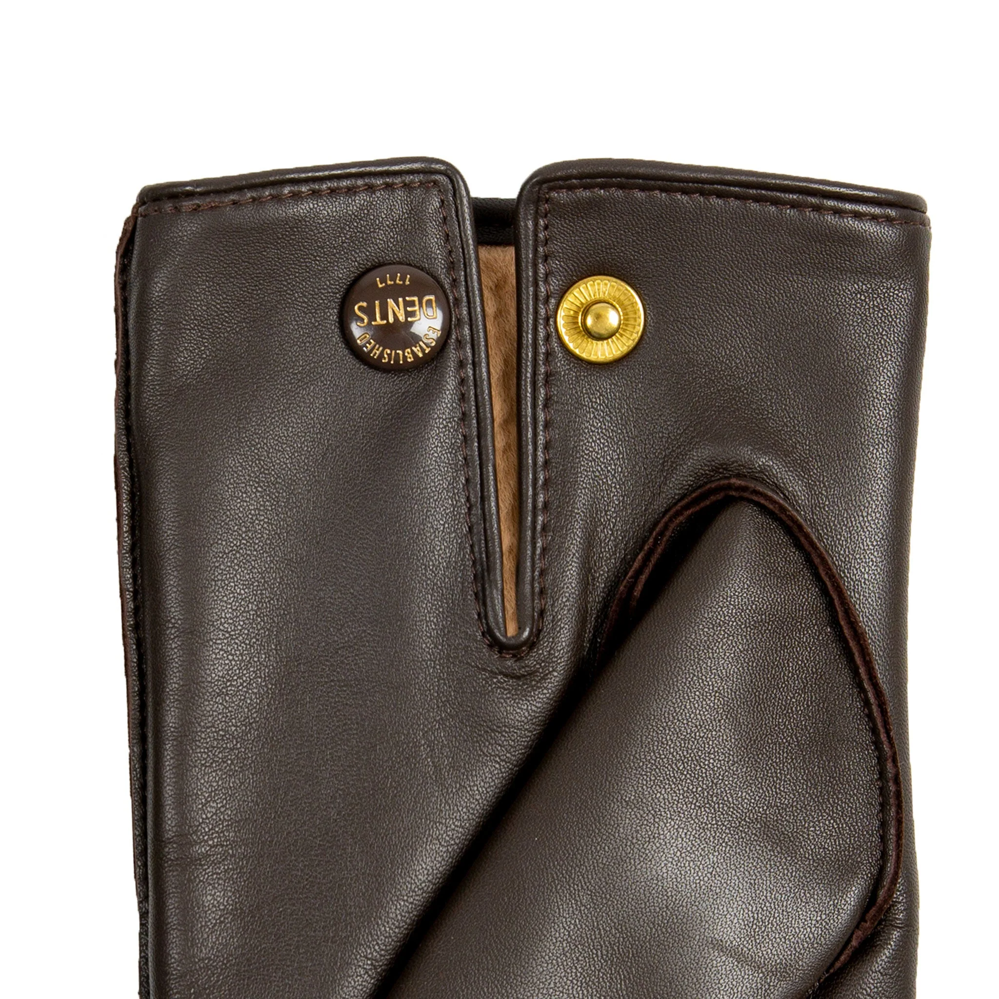 Men's Heritage Three-Point Fur-Lined Leather Gloves - Image 9