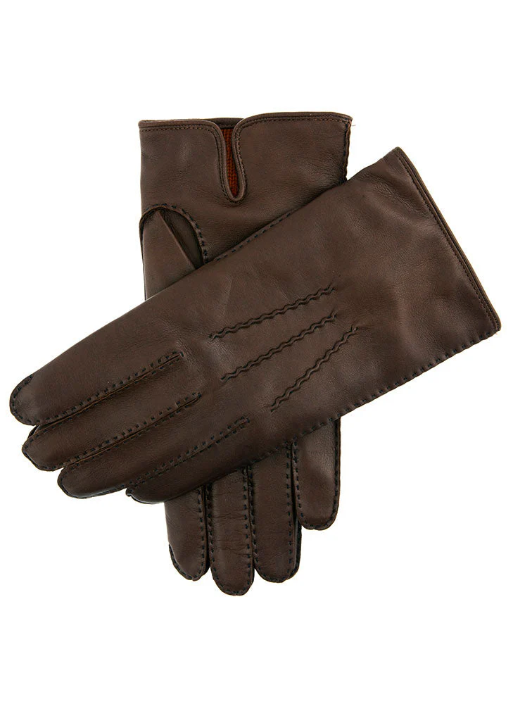 Men's Heritage Handsewn Three-Point Cashmere-Lined Leather Gloves - Image 3