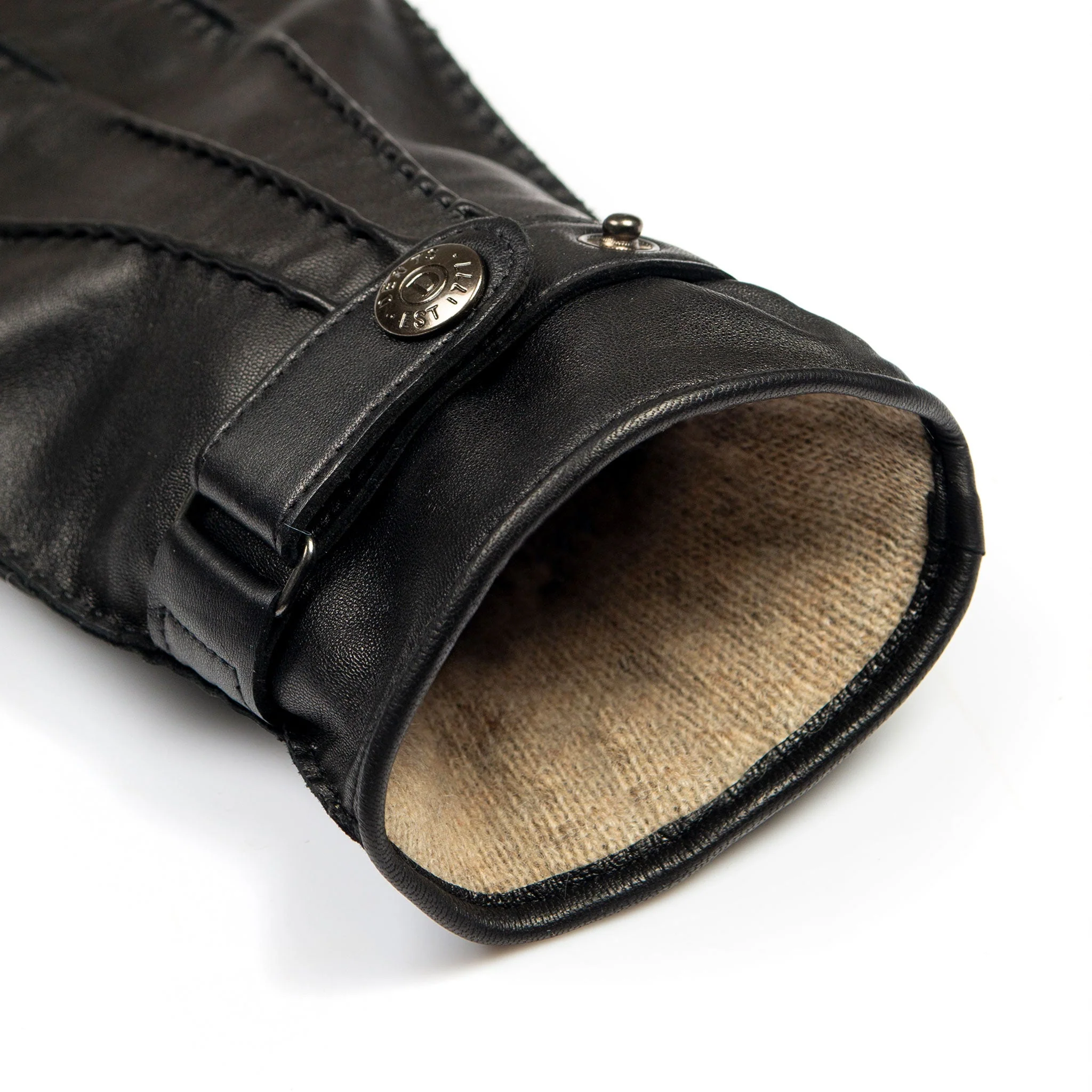 Men's Handsewn Three-Point Wool and Cashmere Blend-Lined Leather Gloves - Image 11