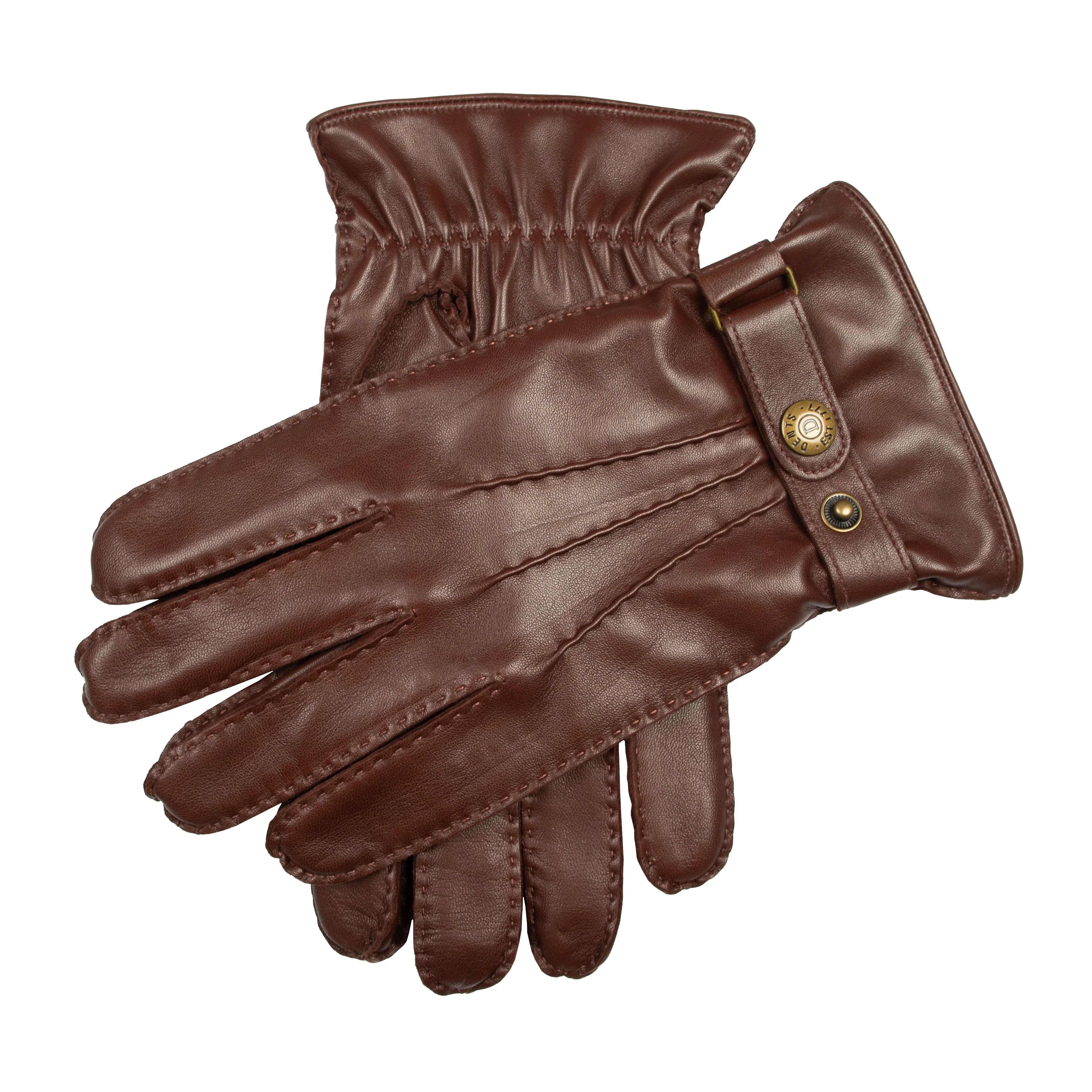Men's Handsewn Three-Point Wool and Cashmere Blend-Lined Leather Gloves - Image 13
