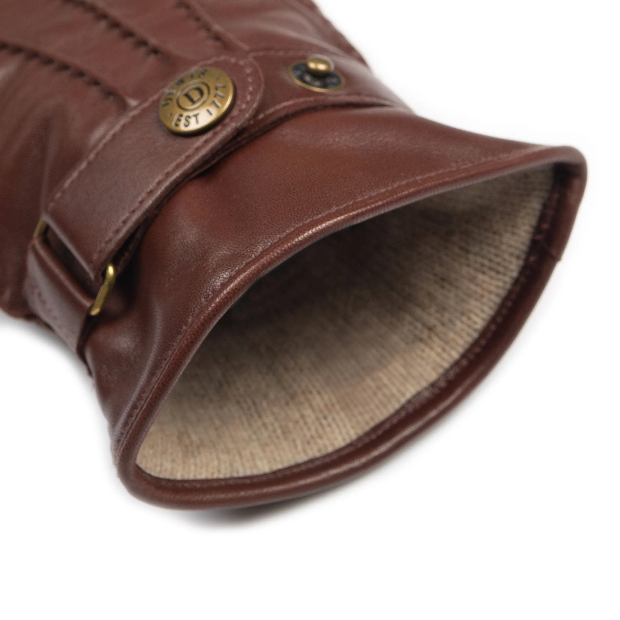Men's Handsewn Three-Point Wool and Cashmere Blend-Lined Leather Gloves - Image 23