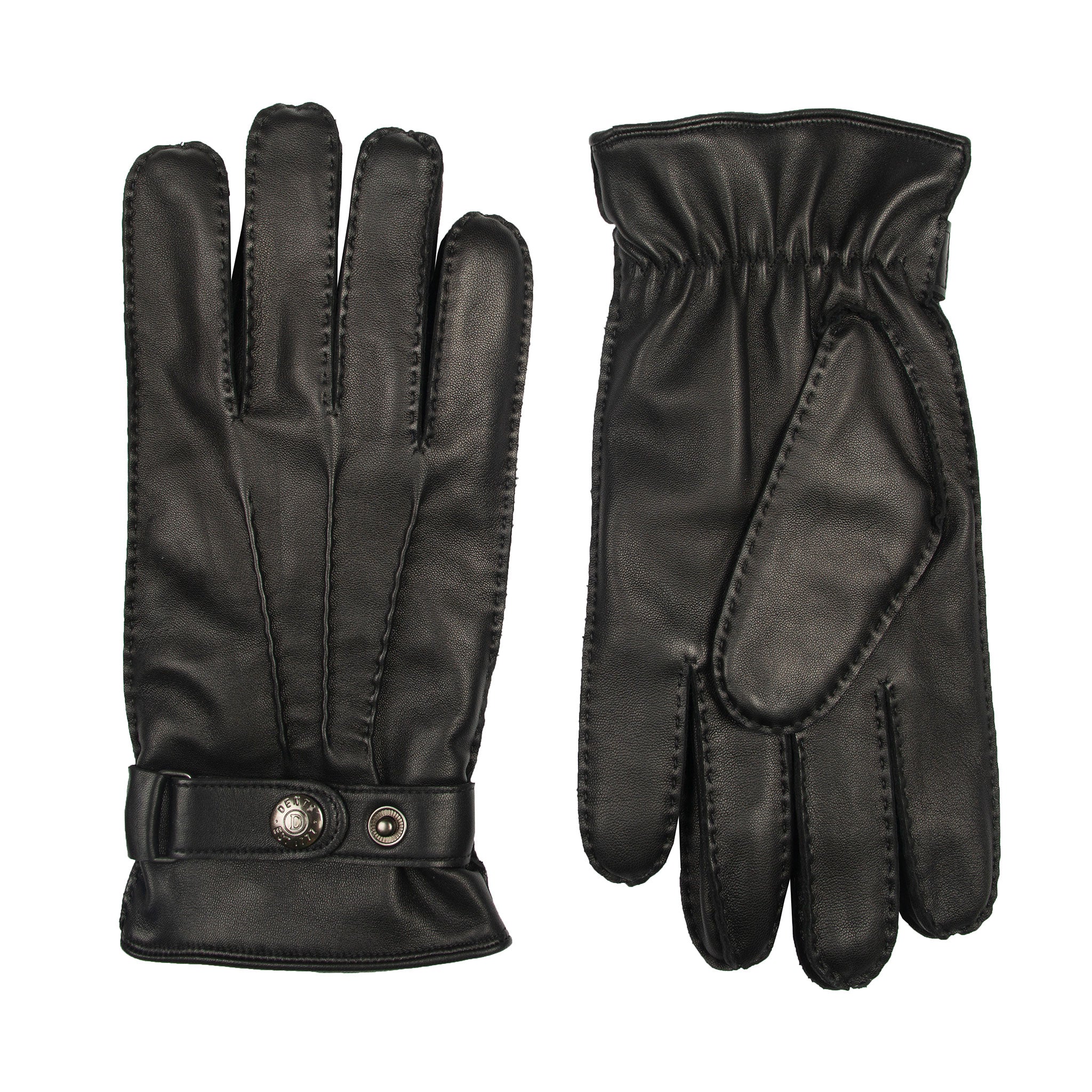 Men's Handsewn Three-Point Wool and Cashmere Blend-Lined Leather Gloves - Image 4
