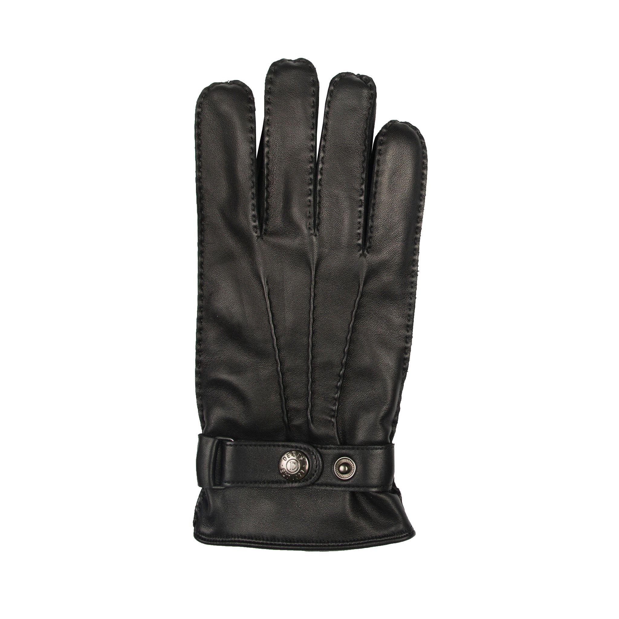 Men's Handsewn Three-Point Wool and Cashmere Blend-Lined Leather Gloves - Image 5