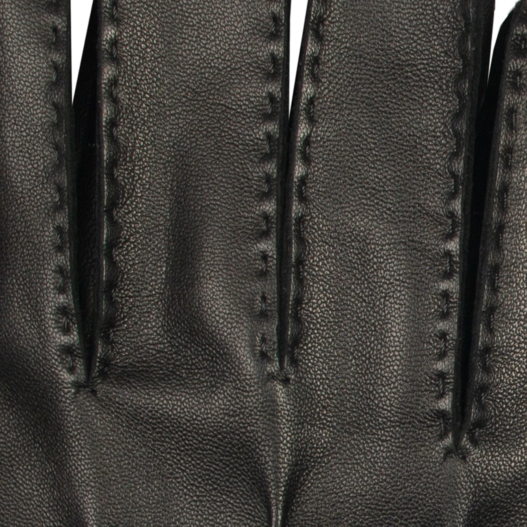 Men's Handsewn Three-Point Wool and Cashmere Blend-Lined Leather Gloves - Image 9