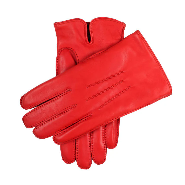 Men's Heritage Handsewn Three-Point Cashmere-Lined Leather Gloves - Image 3