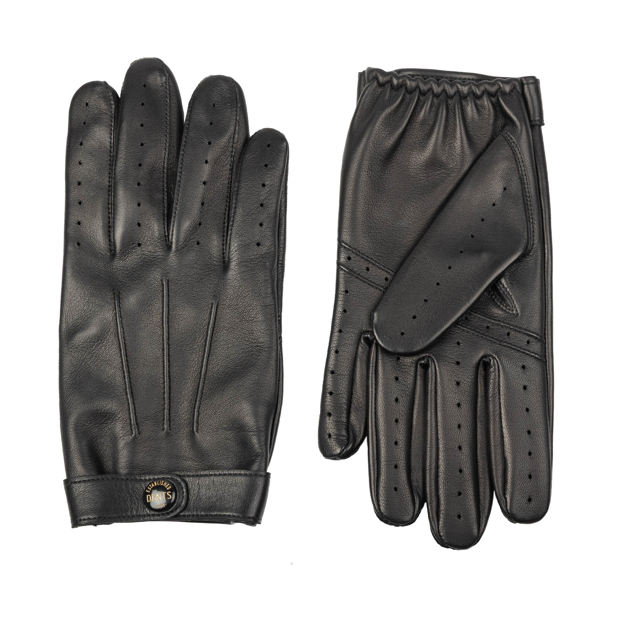 Men's Heritage Water-Resistant Three-Point Leather Driving Gloves - Image 2