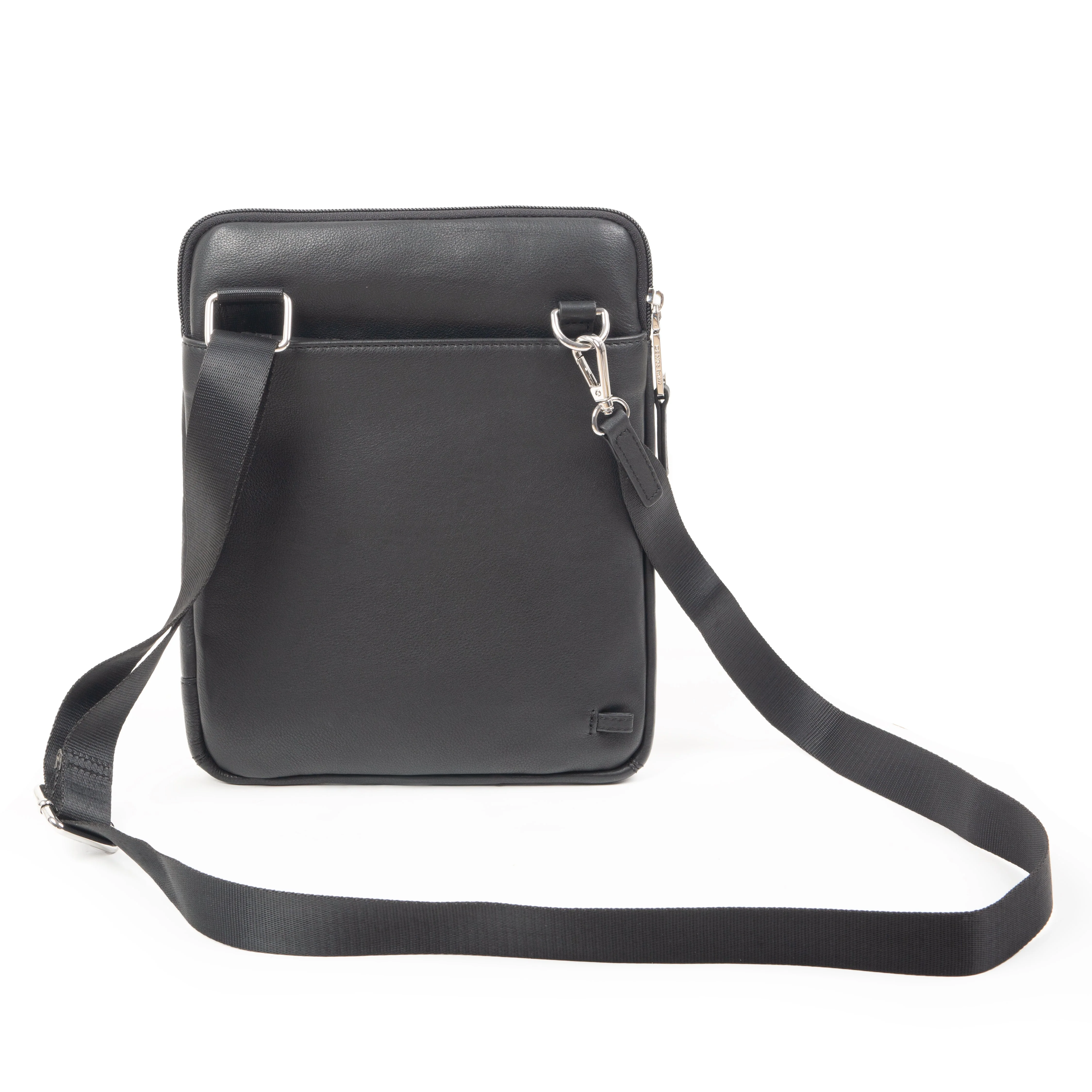 Men's Medium Pebble Grain Leather Crossbody Bag - Image 7
