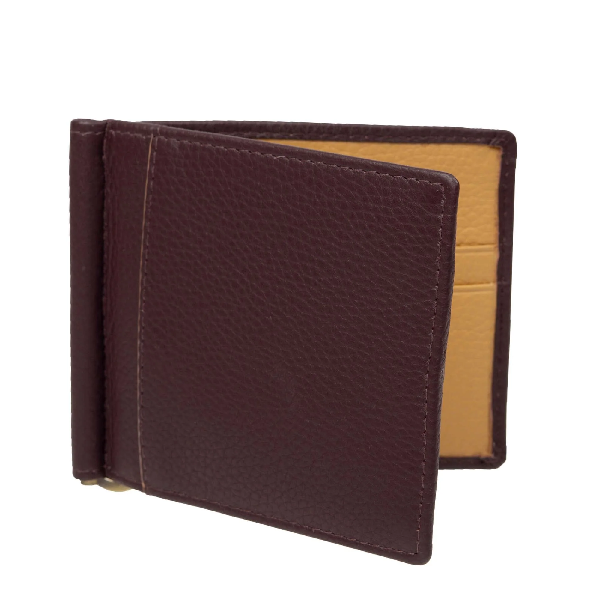 Men's Pebble Grain Leather Bifold Wallet with Money Clip and RFID Blocking - Image 10