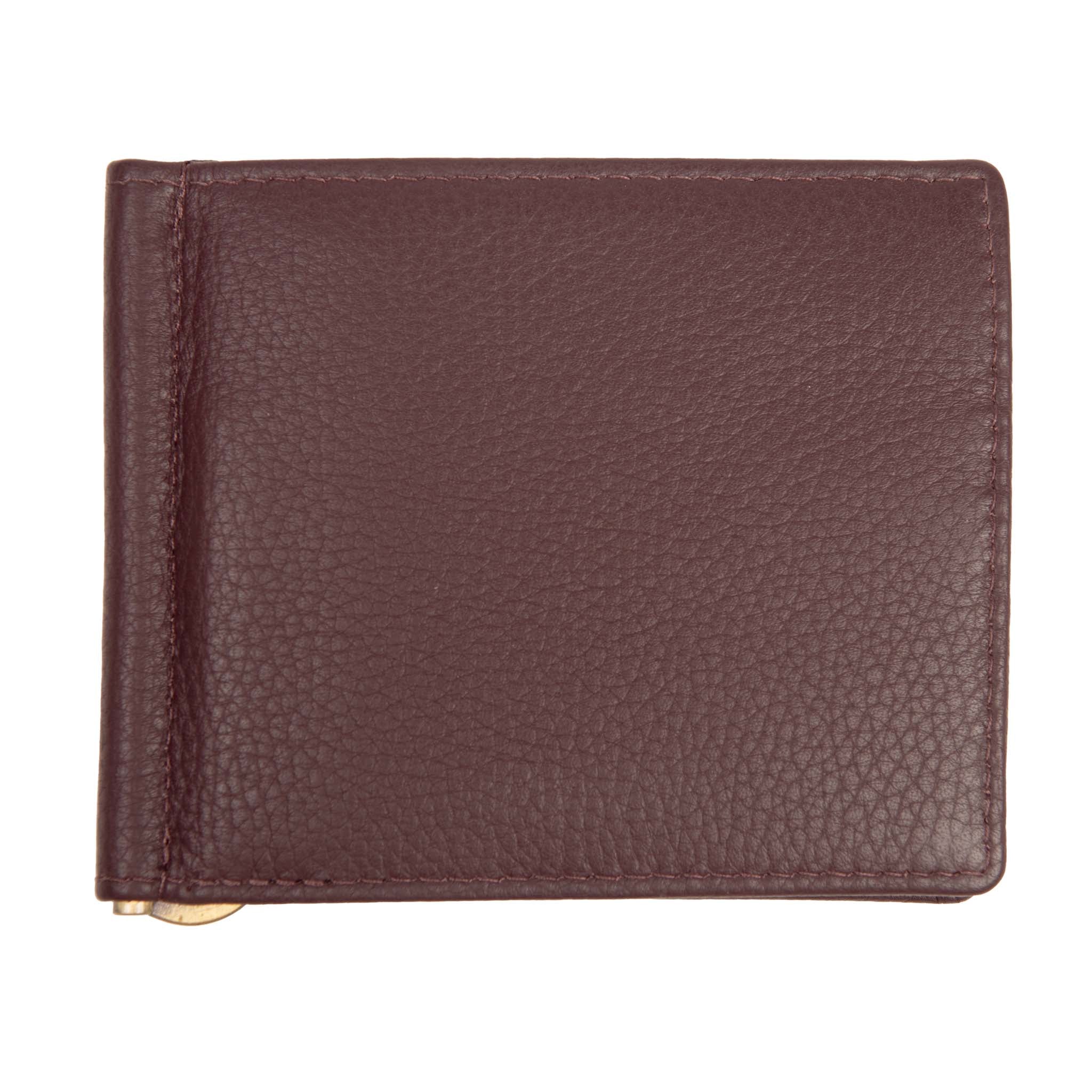 Men's Pebble Grain Leather Bifold Wallet with Money Clip and RFID Blocking - Image 11