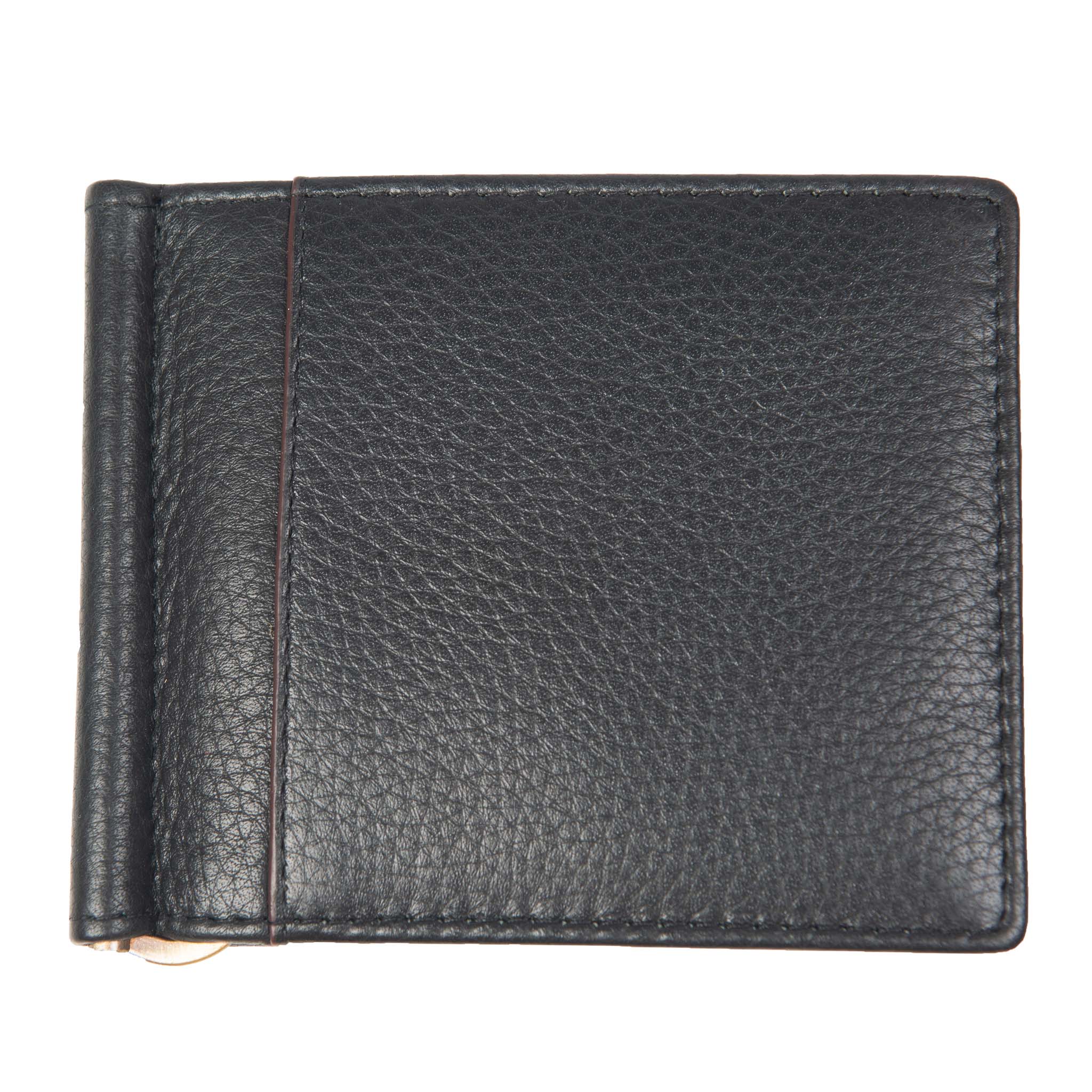 Men's Pebble Grain Leather Bifold Wallet with Money Clip and RFID Blocking - Image 13