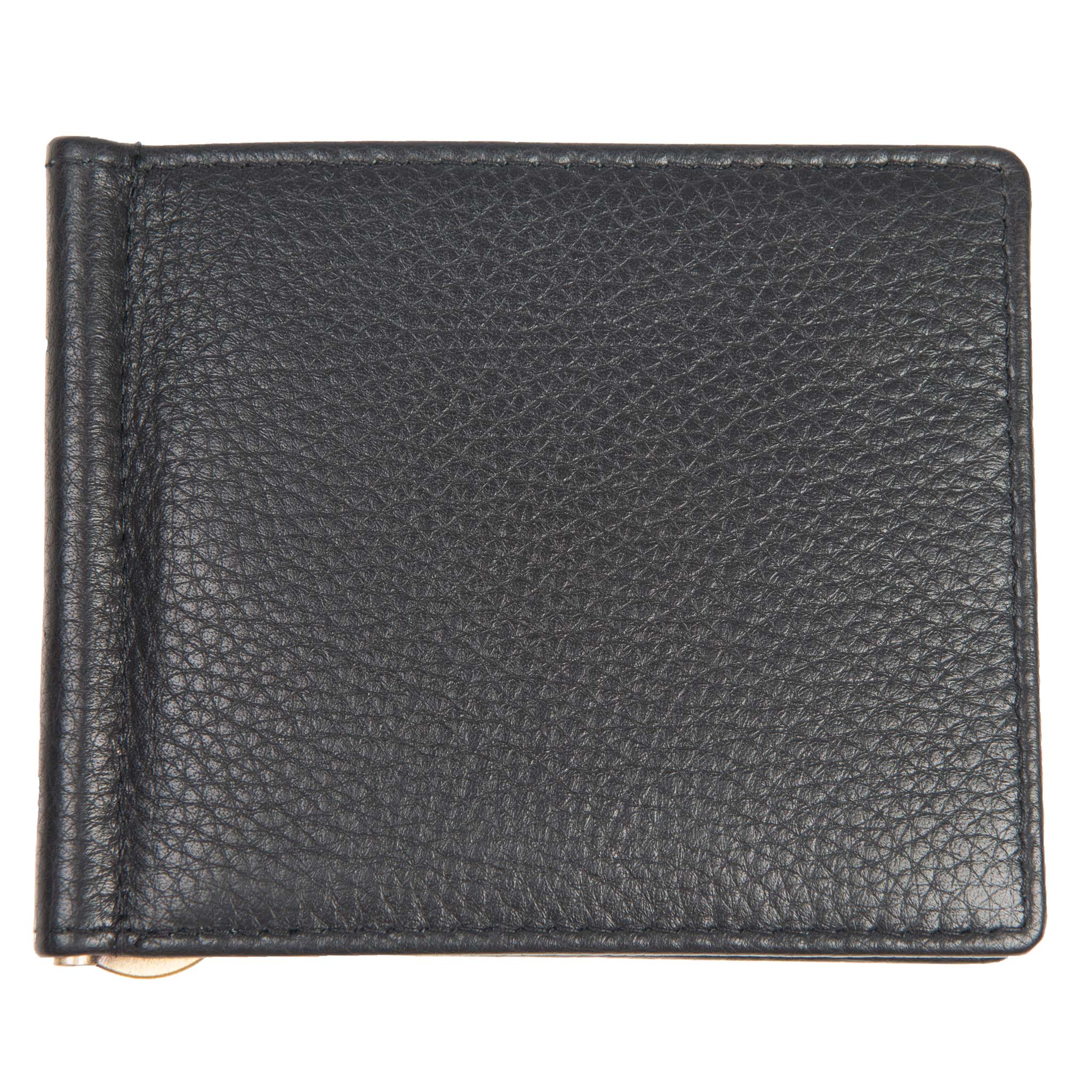 Men's Pebble Grain Leather Bifold Wallet with Money Clip and RFID Blocking - Image 17
