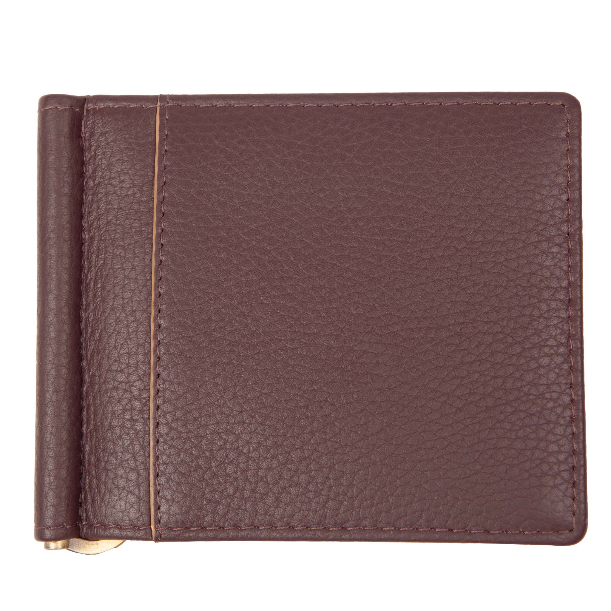 Men's Pebble Grain Leather Bifold Wallet with Money Clip and RFID Blocking - Image 7
