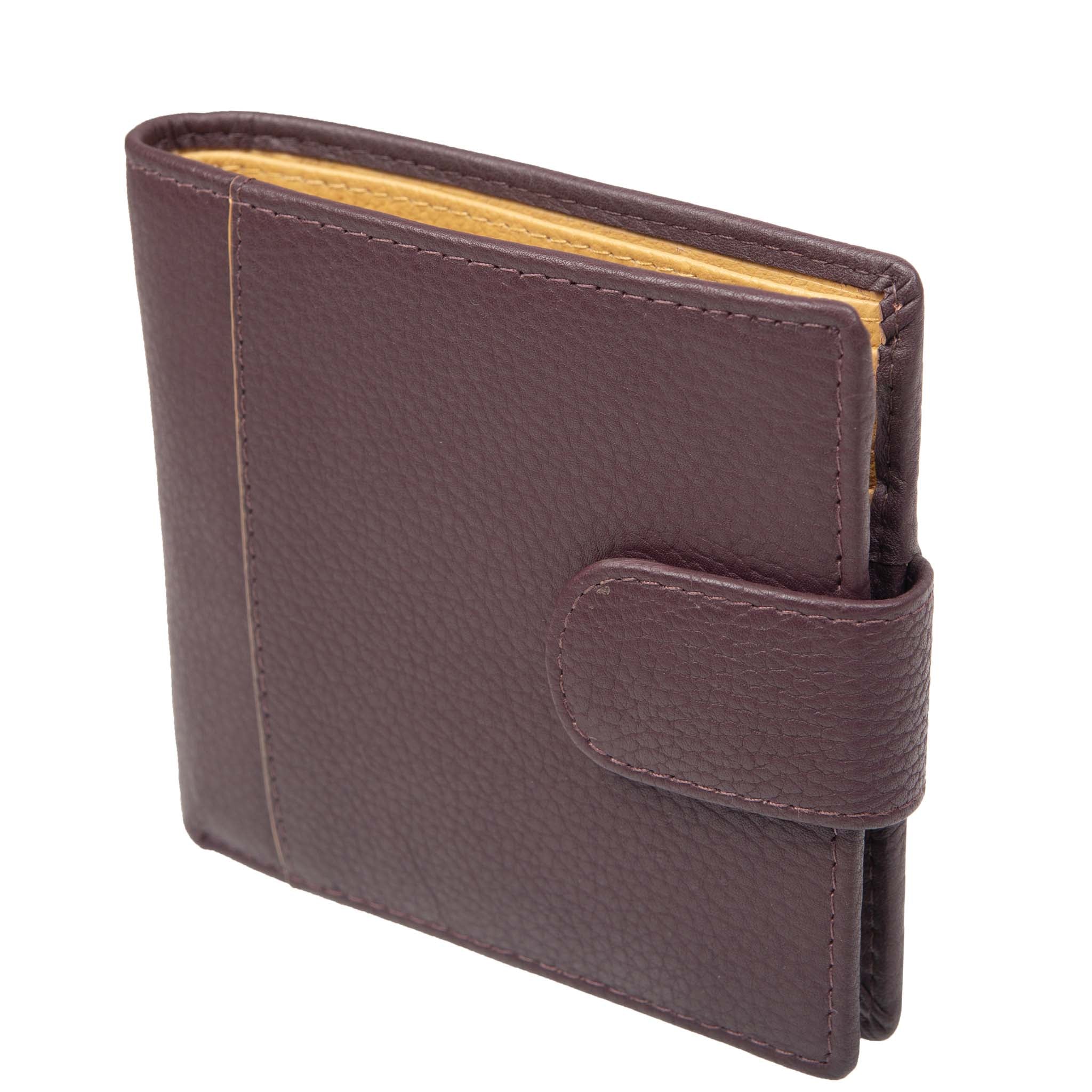 Men's Pebble Grain Leather Bifold Wallet with RFID Blocking and Coin Purse - Image 10